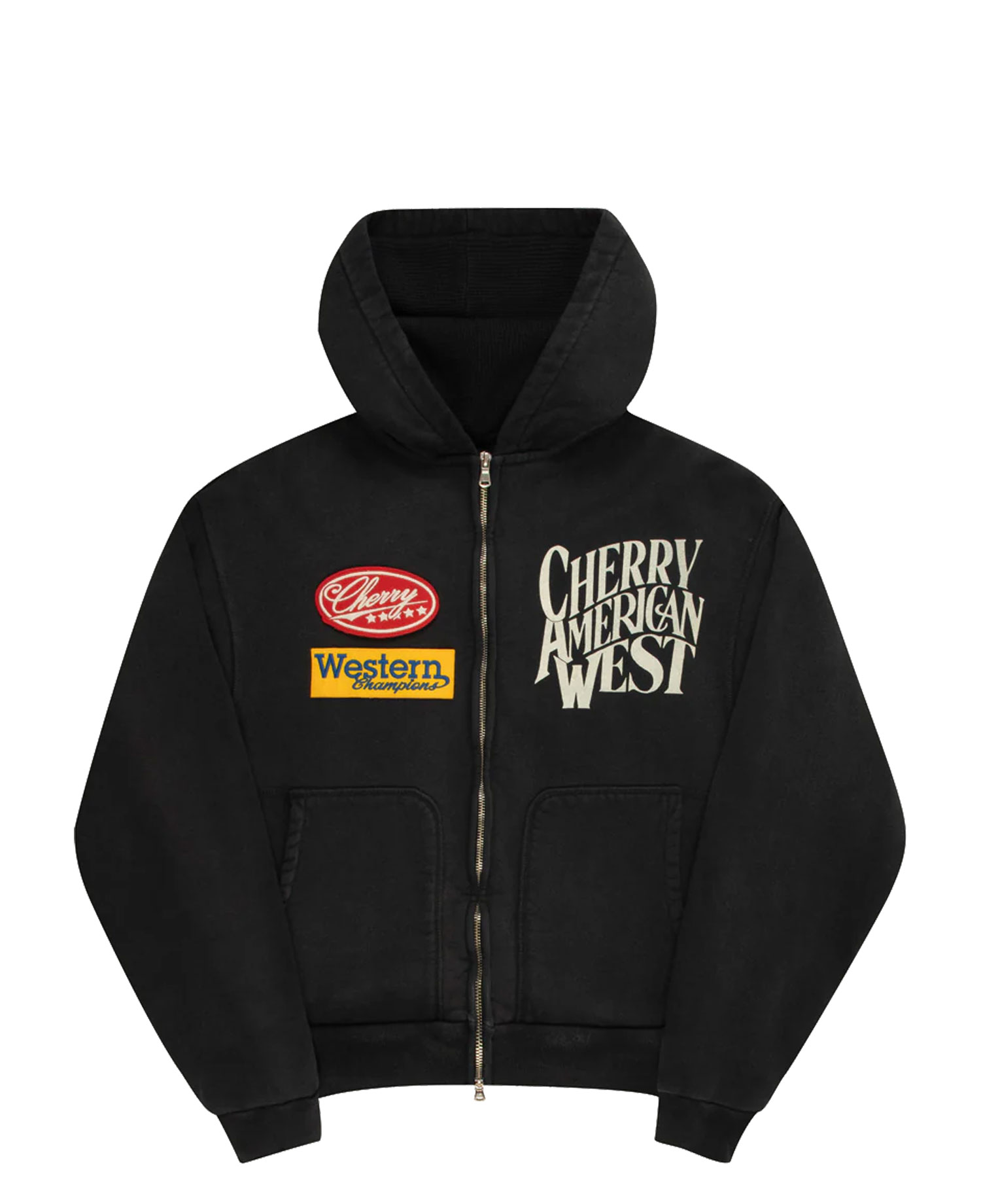 [CHERRY LA] RODEO CHAMP ZIP UP HOODIE_BLACK