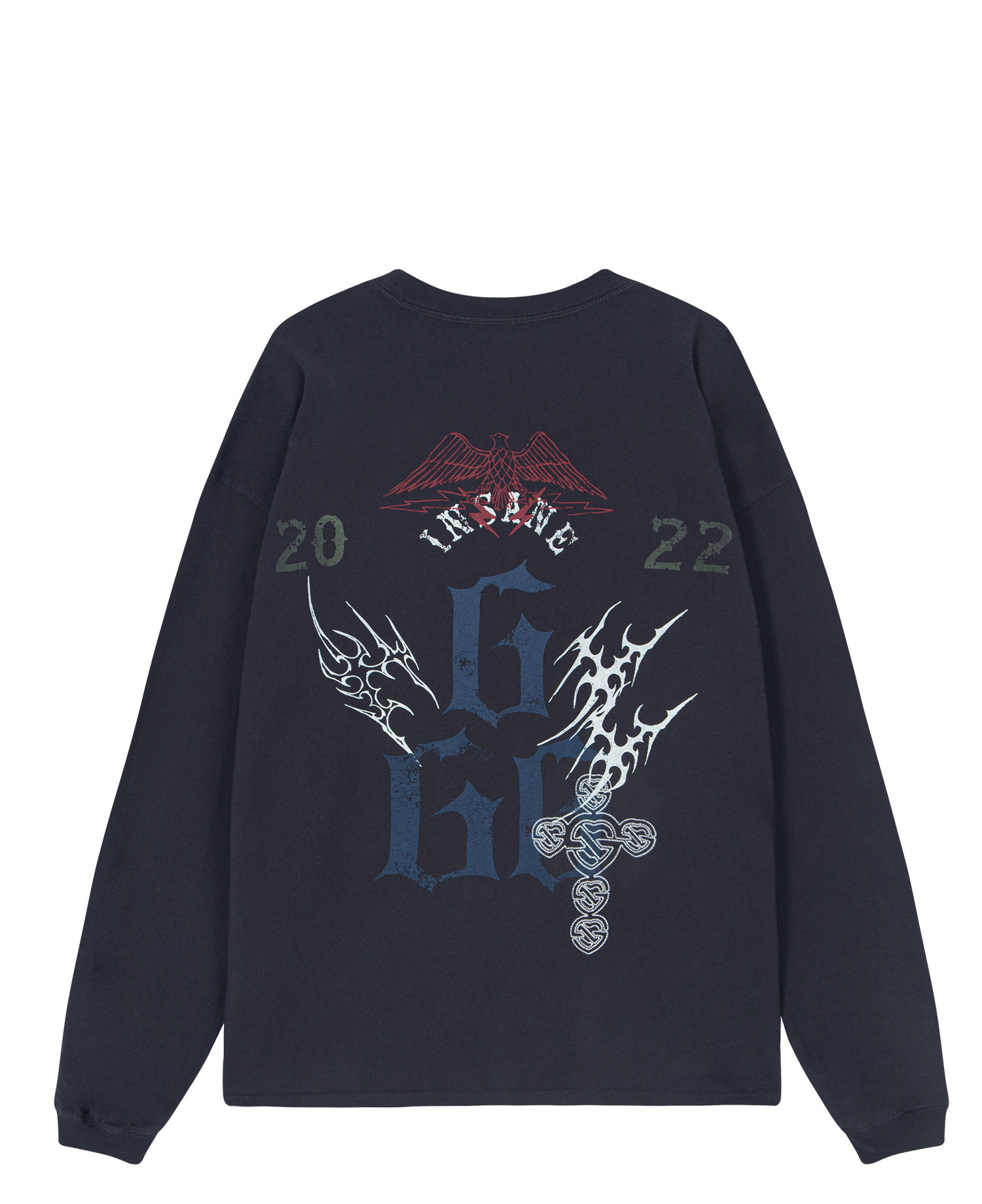 INSANE GRAPHIC POCKET LONG SLV_WASHED BLACK