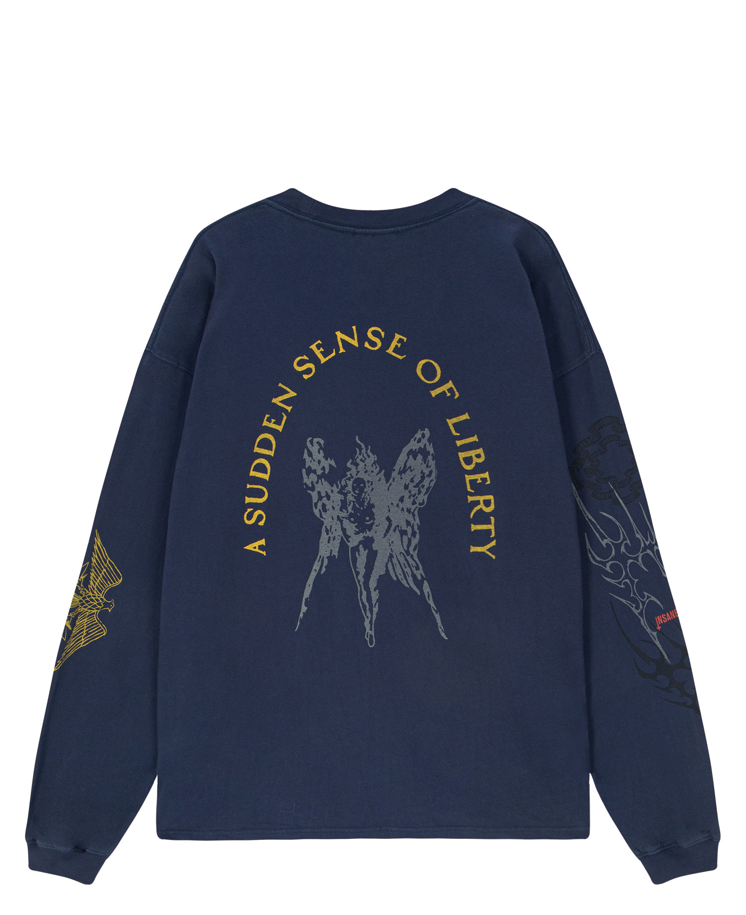 INSANE GRAPHIC POCKET LONG SLV_NAVY