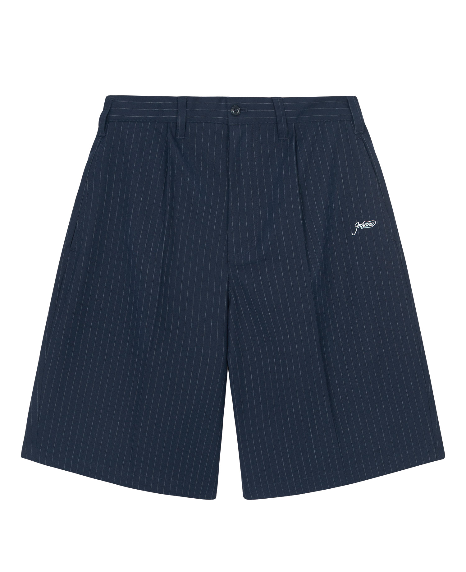 INSANE TAILORED PIN STRIPE SHORTS_NAVY