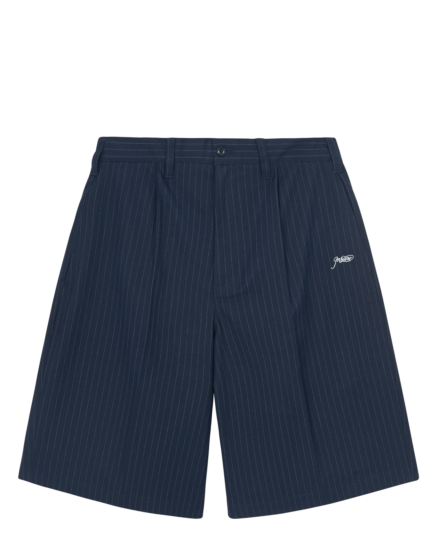 INSANE TAILORED PIN STRIPE SHORTS_NAVY