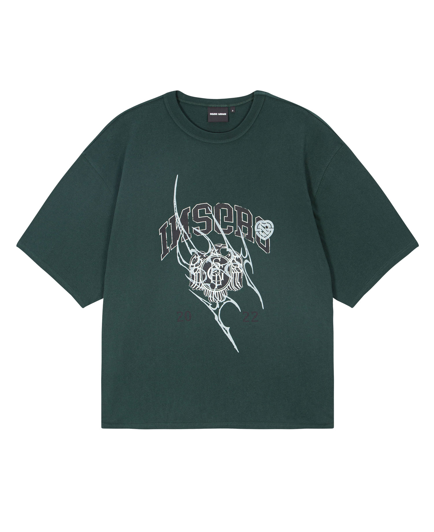 INSANE UNIVERSITY GRAPHIC T-SHIRT_GREEN