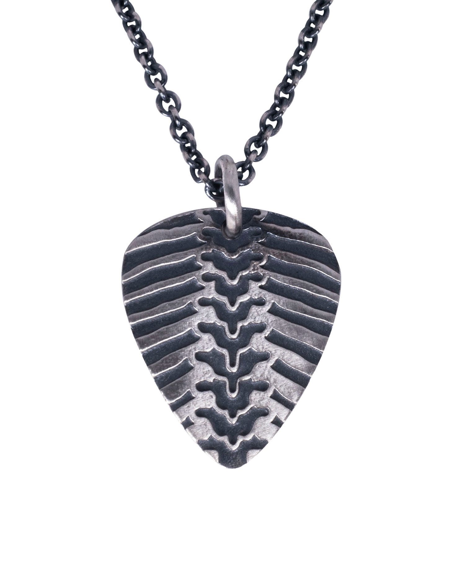 [JOSILVER] (주문제작) BONE GUITAR PICK NECKLACE