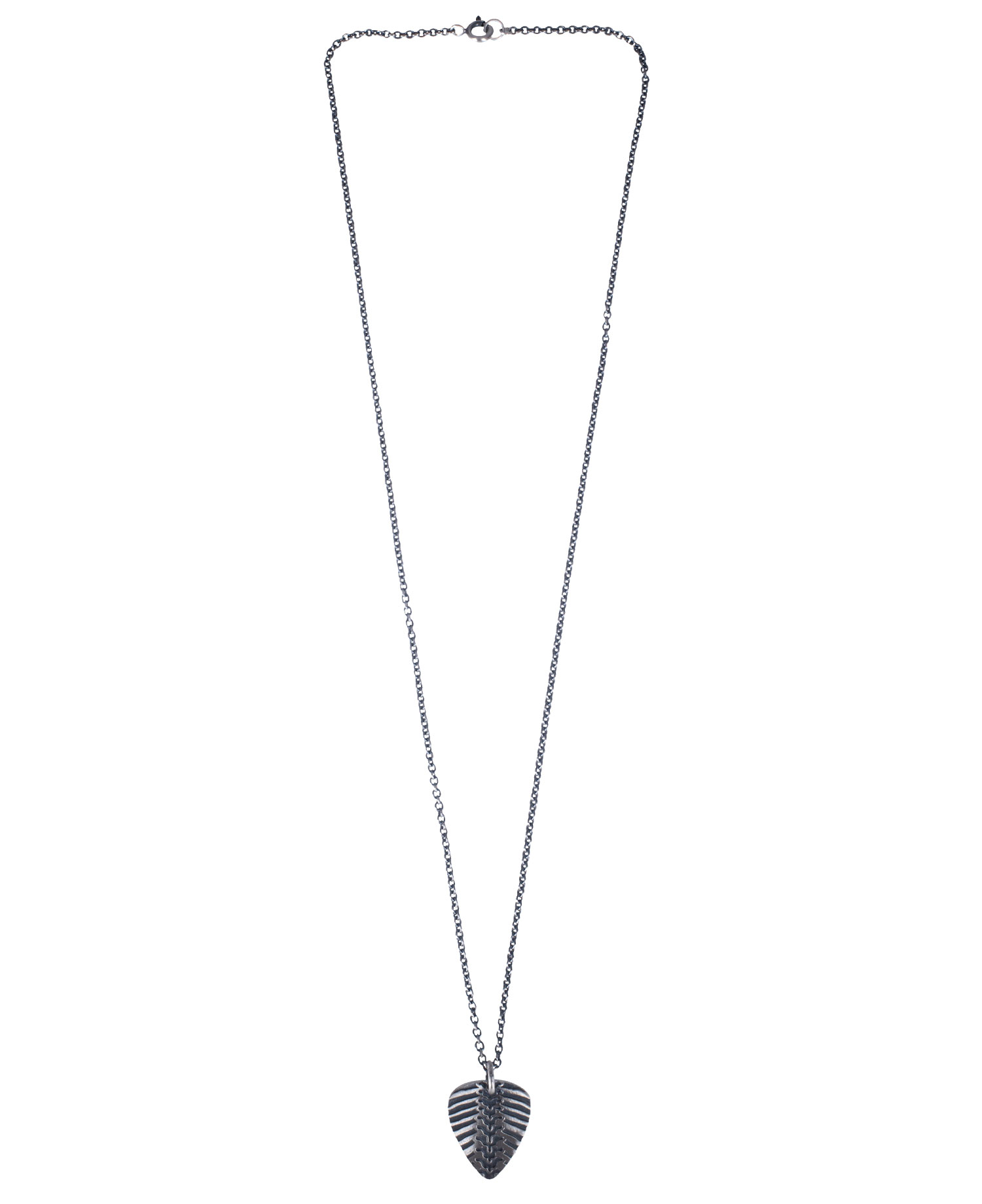 [JOSILVER] (주문제작) BONE GUITAR PICK NECKLACE