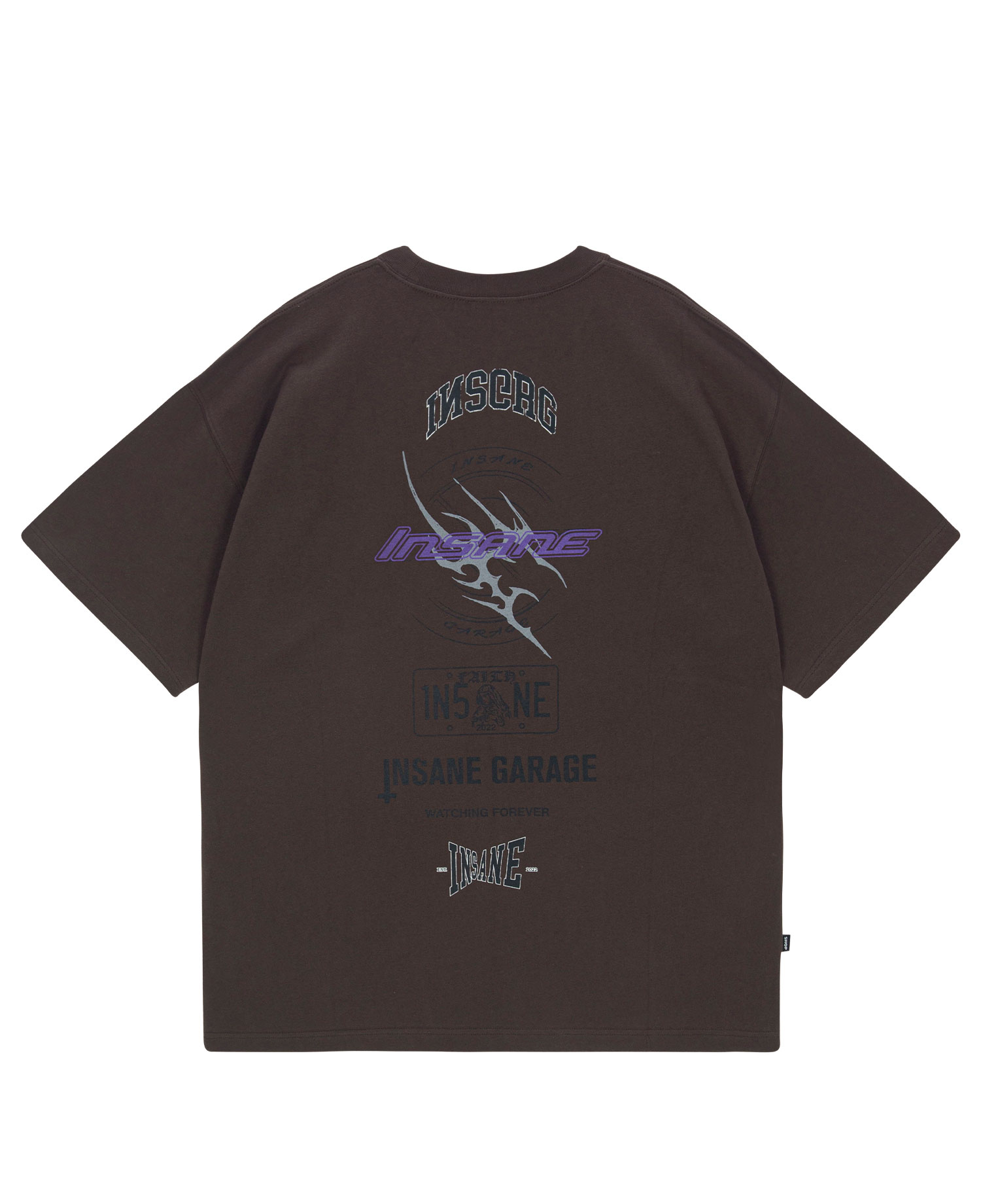 INSANE GRAPHIC POCKET T-SHIRT_BROWN