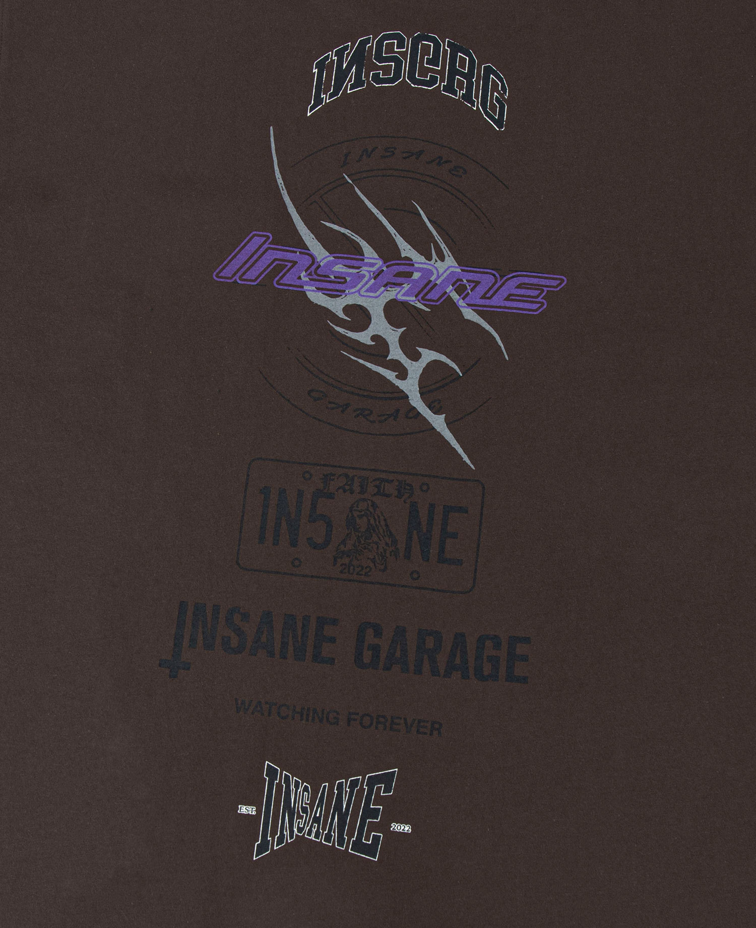 INSANE GRAPHIC POCKET T-SHIRT_BROWN