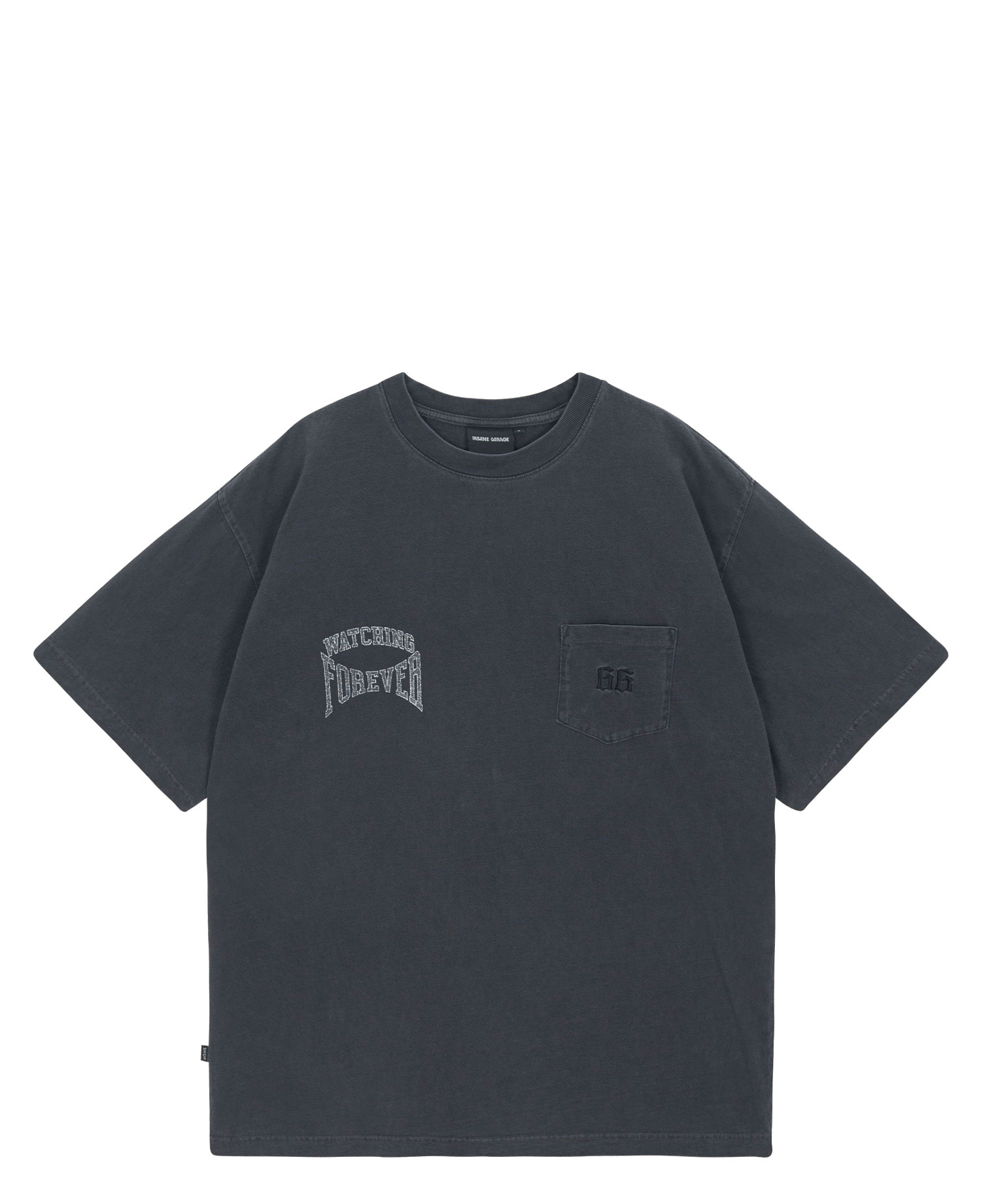 INSANE GLITTER GRAPHIC T-SHIRT_WASHED BLACK