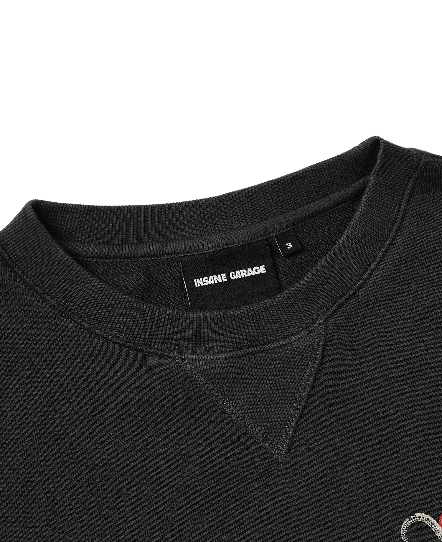 INSANE GRAPHIC SWEAT SHIRT_WASHED BLACK