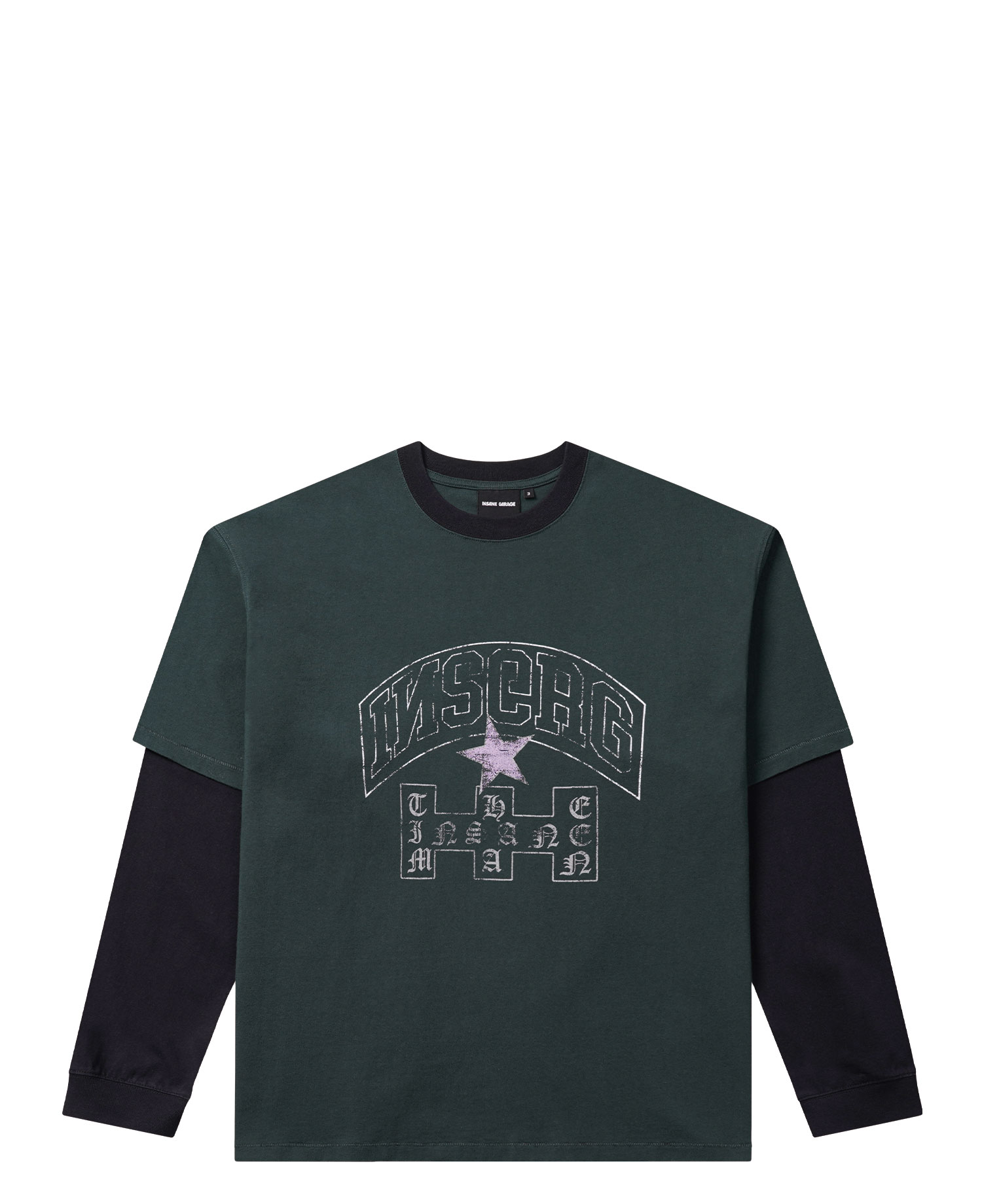 INSANE PENTAGRAM LAYERED LONG SLV_GREEN
