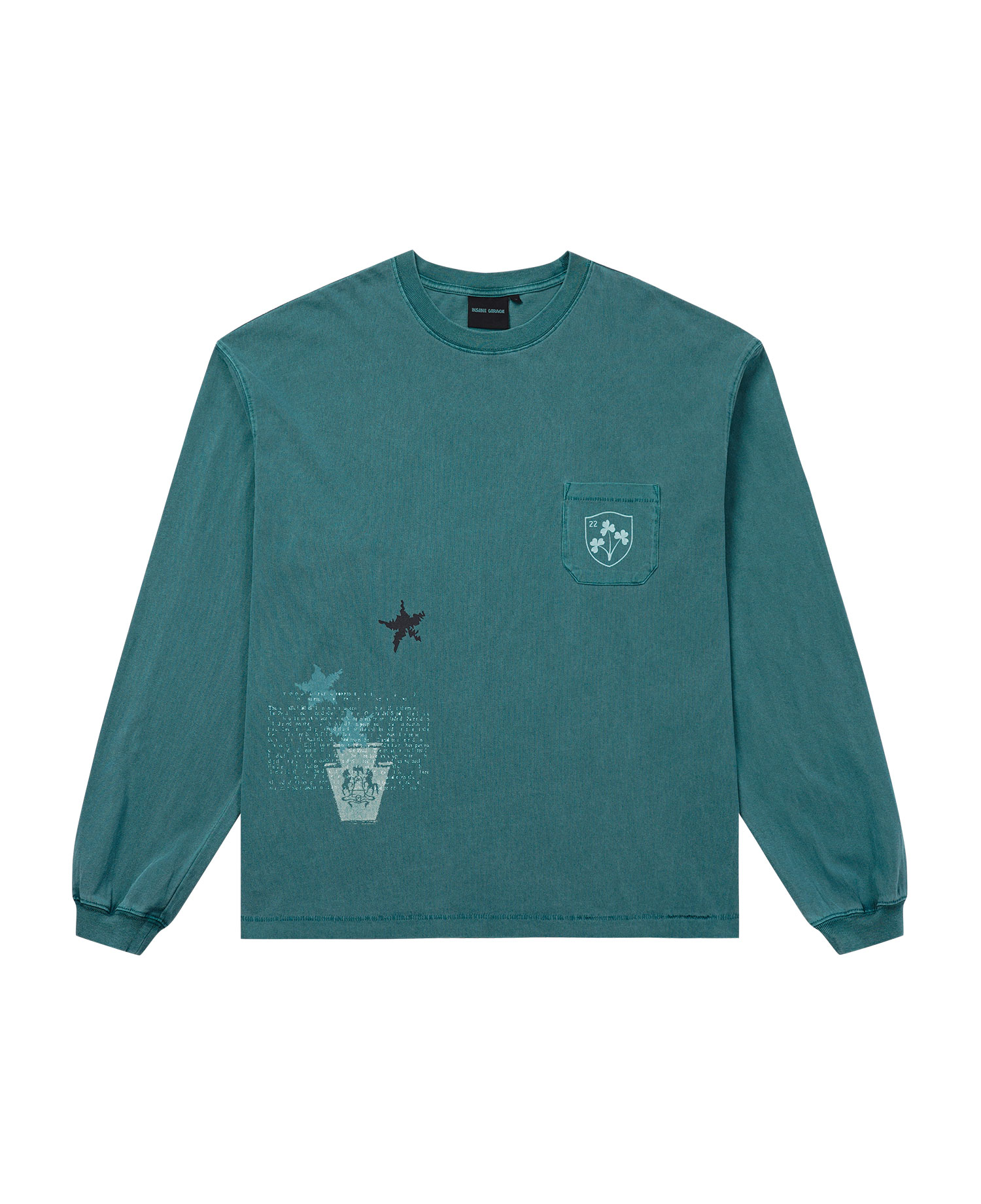 INSANE SNAKE GRAPHIC LONG SLV_TEAL