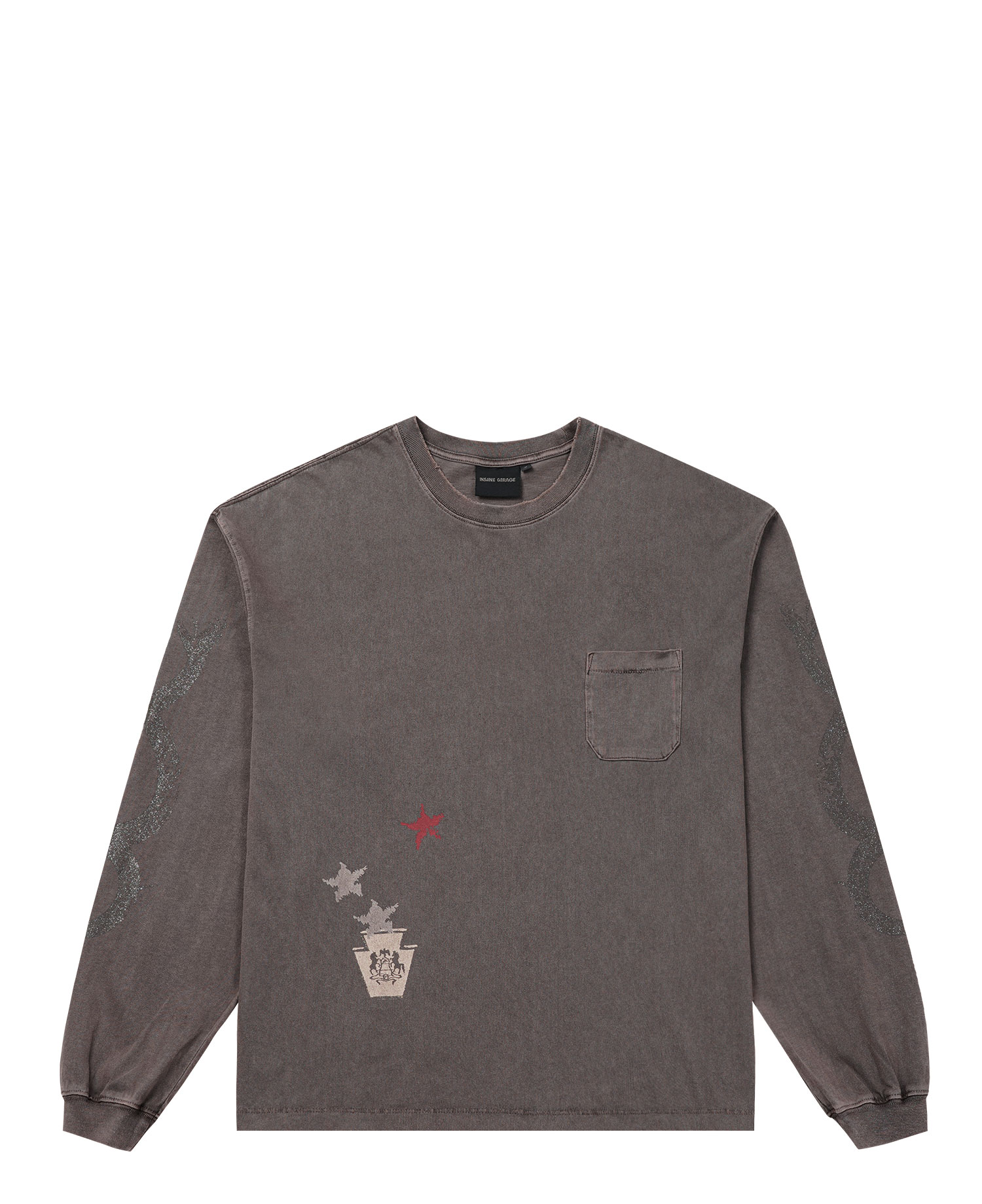 INSANE SNAKE GRAPHIC LONG SLV_BROWN