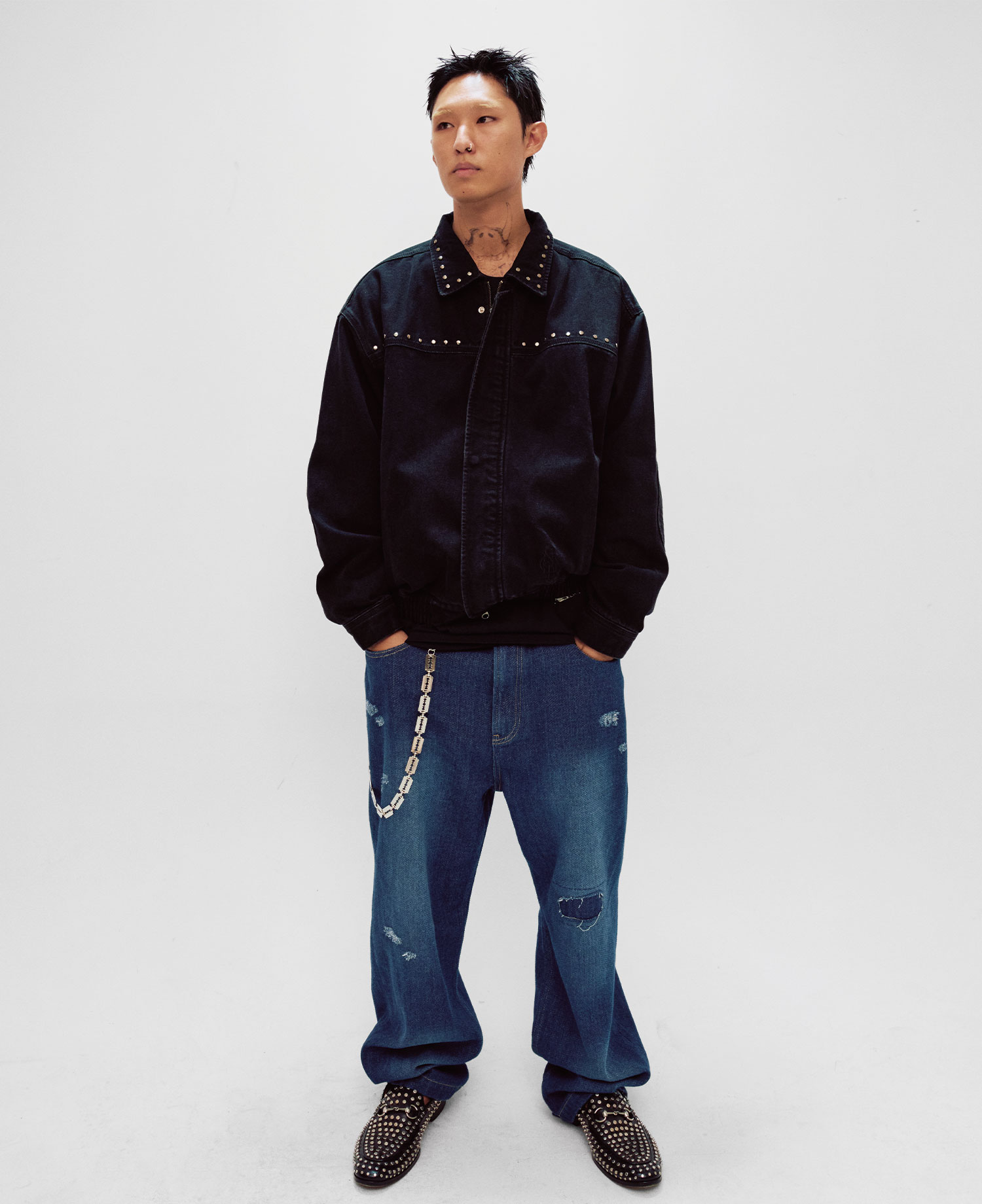 INSANE SASHIKO DENIM PANTS_INDIGO