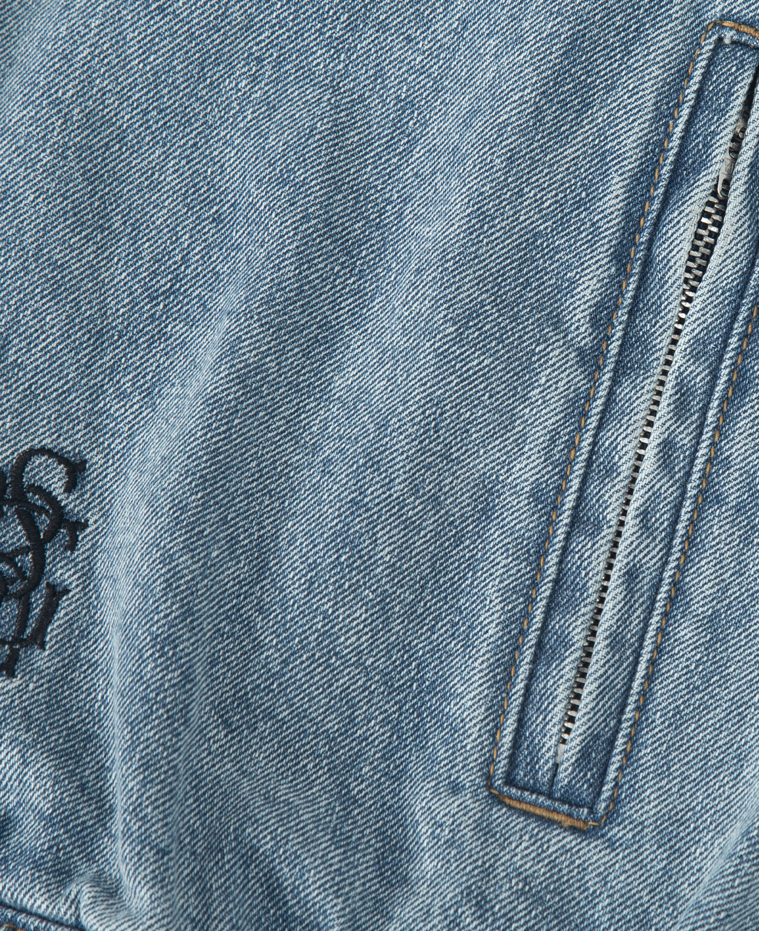 INSANE RIVET WASHED DENIM JACKET_INDIGO
