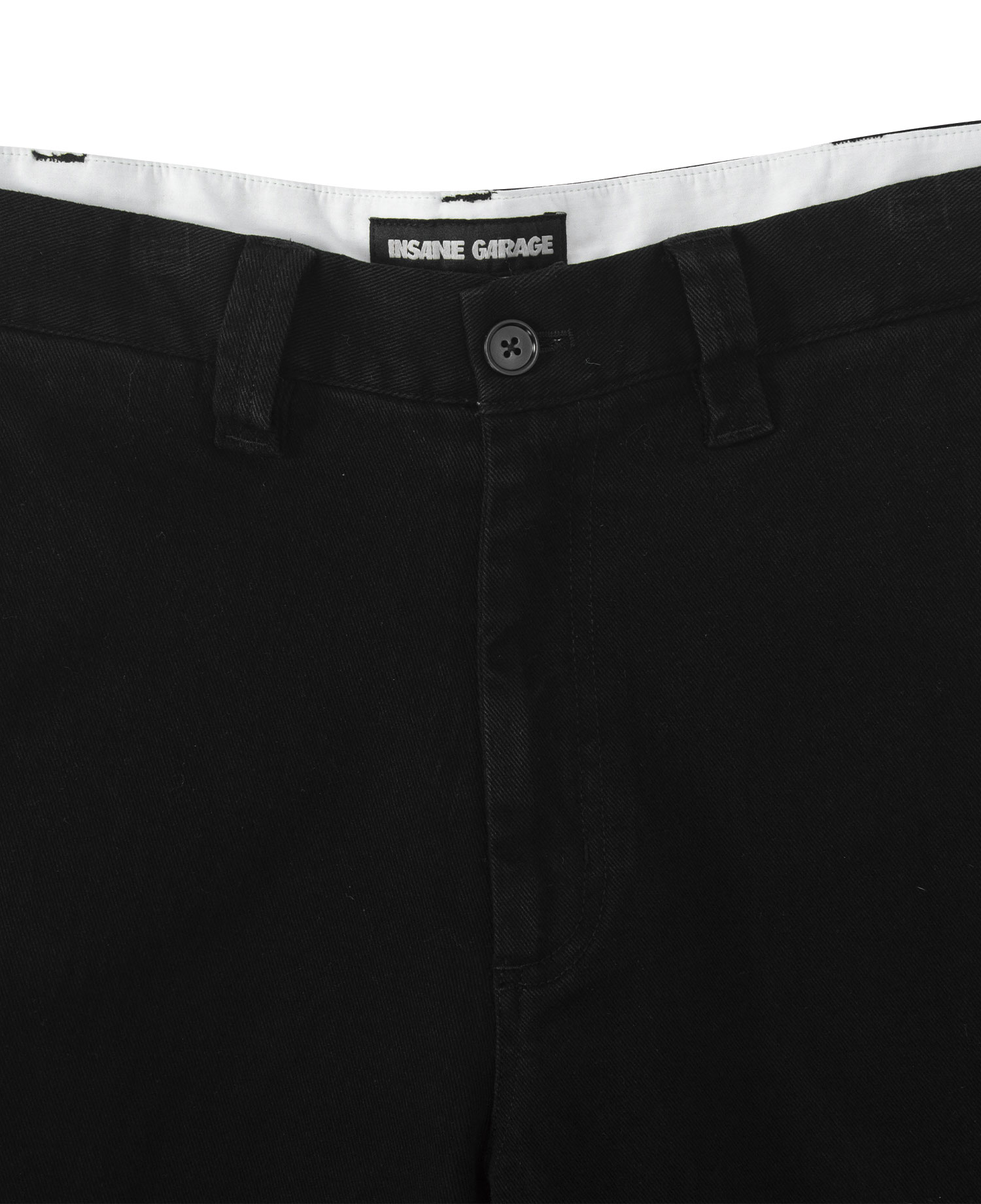 INSANE EMBROIDERED WOVEN PANTS_WASHED BLACK