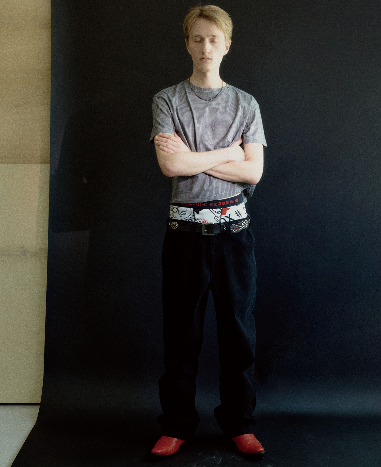 INSANE EMBROIDERED WOVEN PANTS_WASHED BLACK