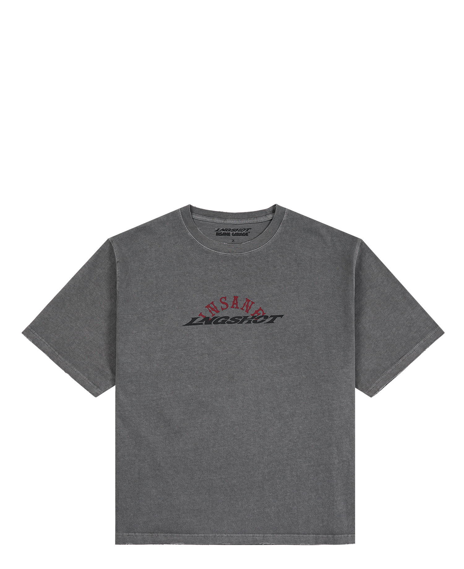 LNGSHOT X INSANE LOGO T-SHIRT_CHARCOAL (SOLD OUT)