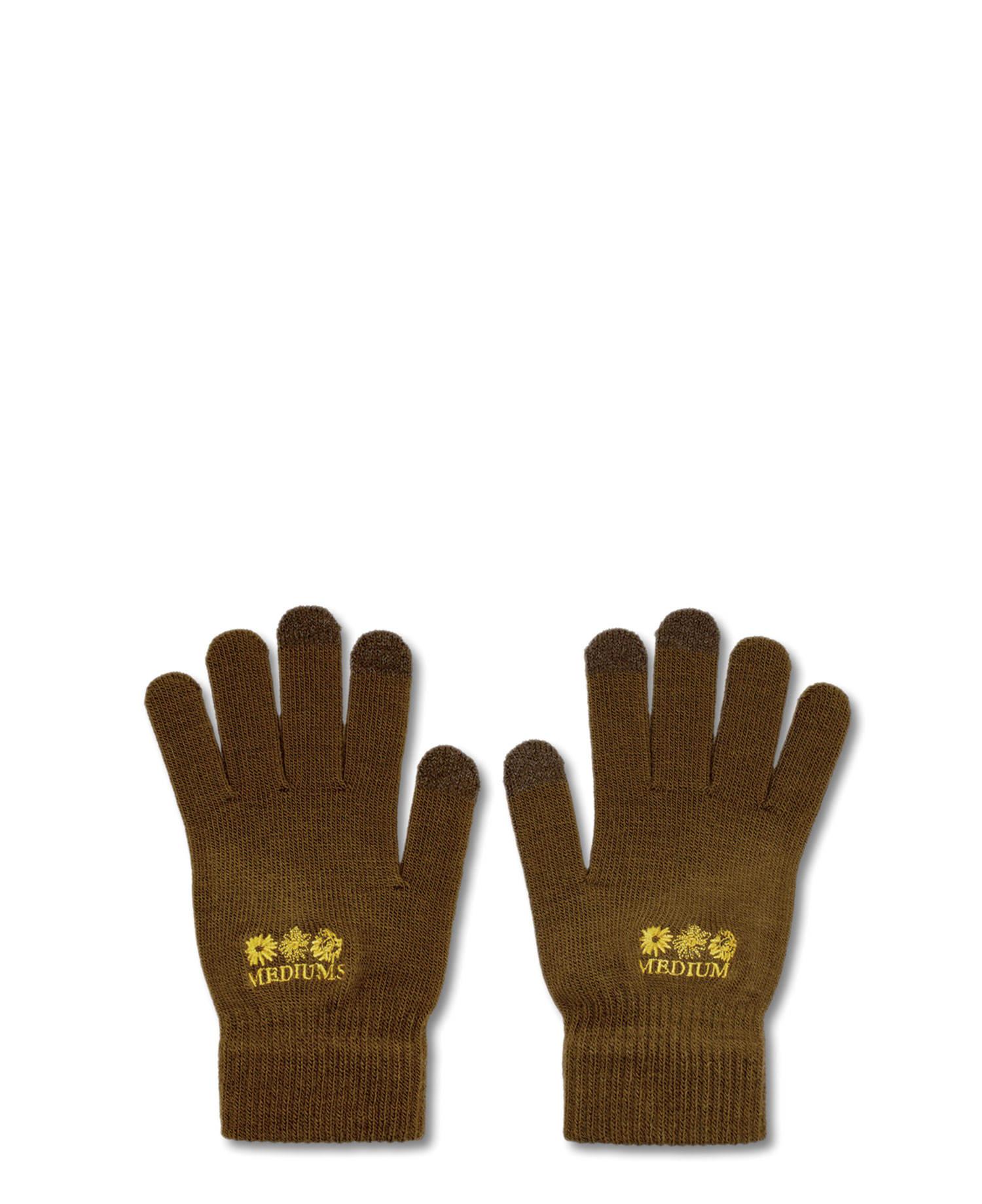 [MEDIUMS] SUNFLOWER LOGO GLOVES_LIGHT BROWN