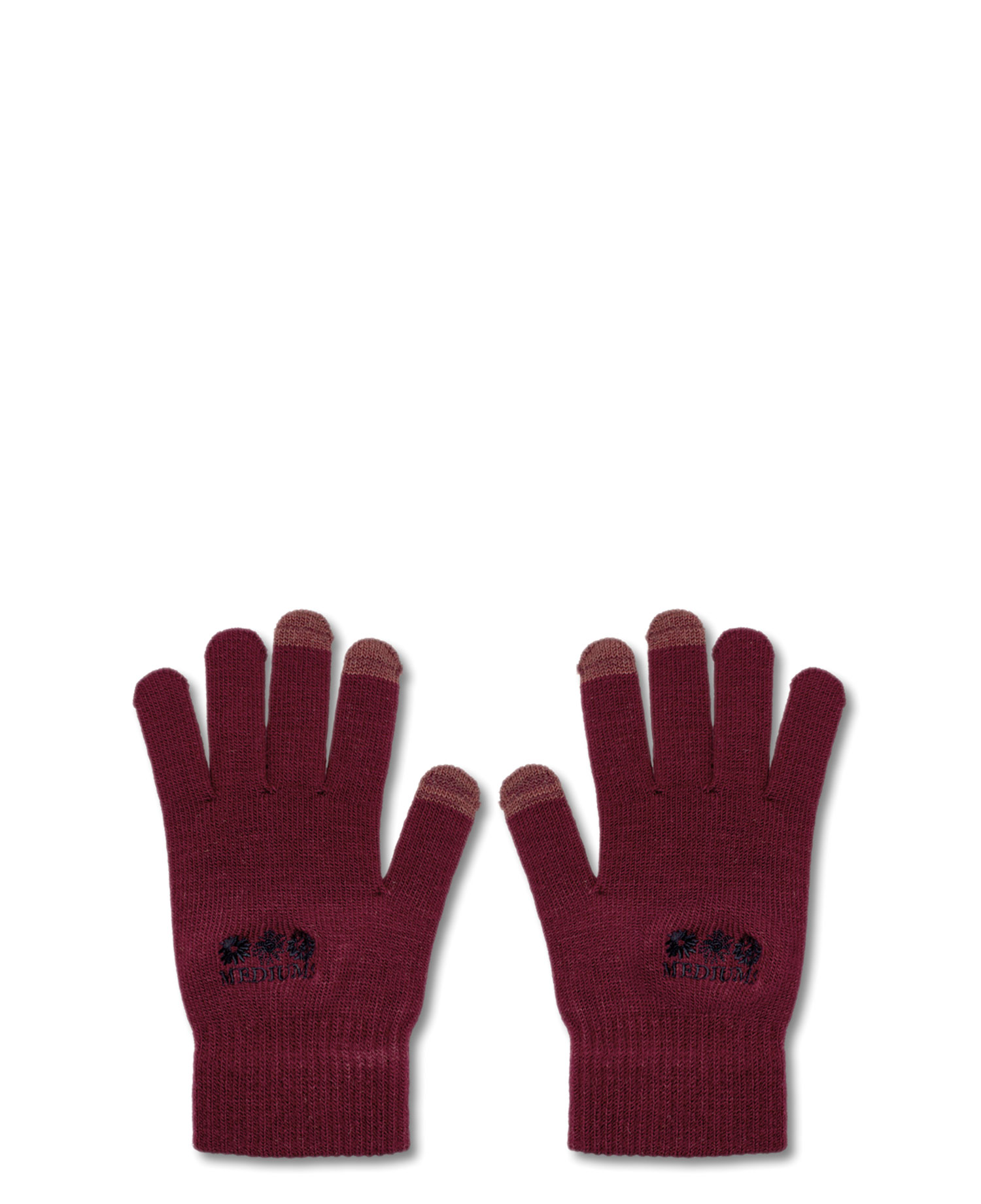 [MEDIUMS] SUNFLOWER LOGO GLOVES_BURGUNDY
