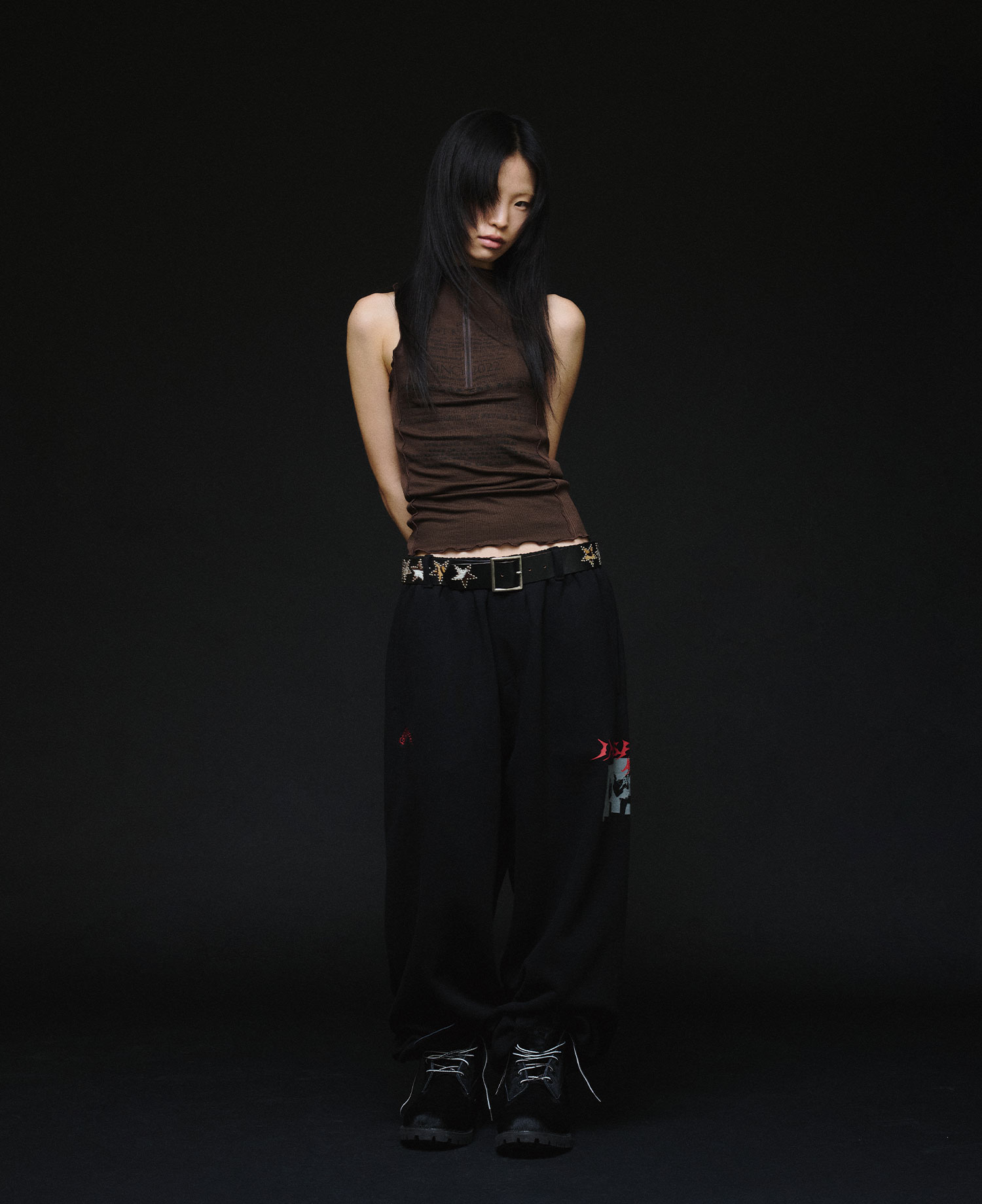 INSANE GRAPHIC LOGO SWEAT PANTS_BLACK