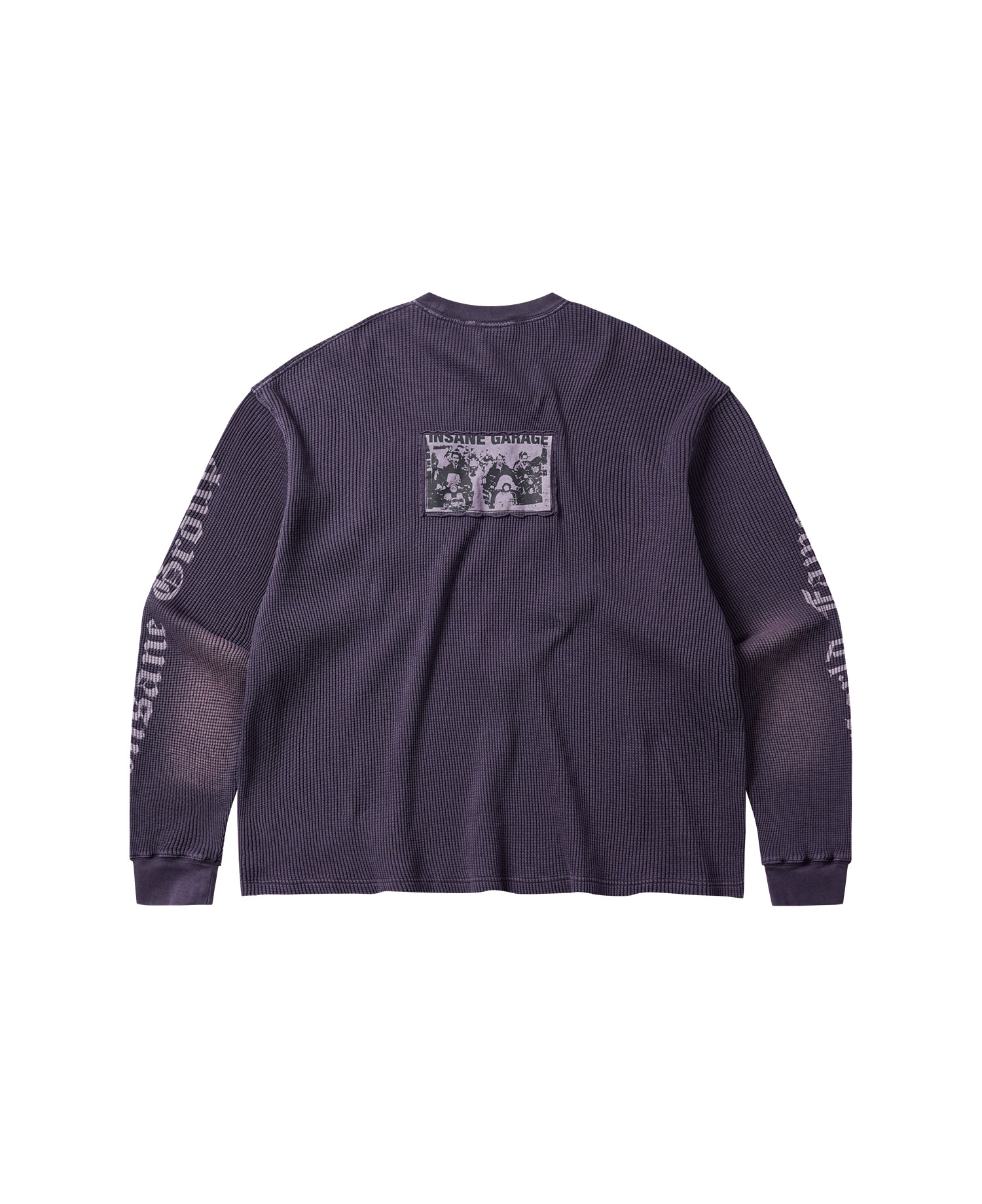 INSANE GRAPHIC PATCH WAFFLE LONG SLV_PURPLE
