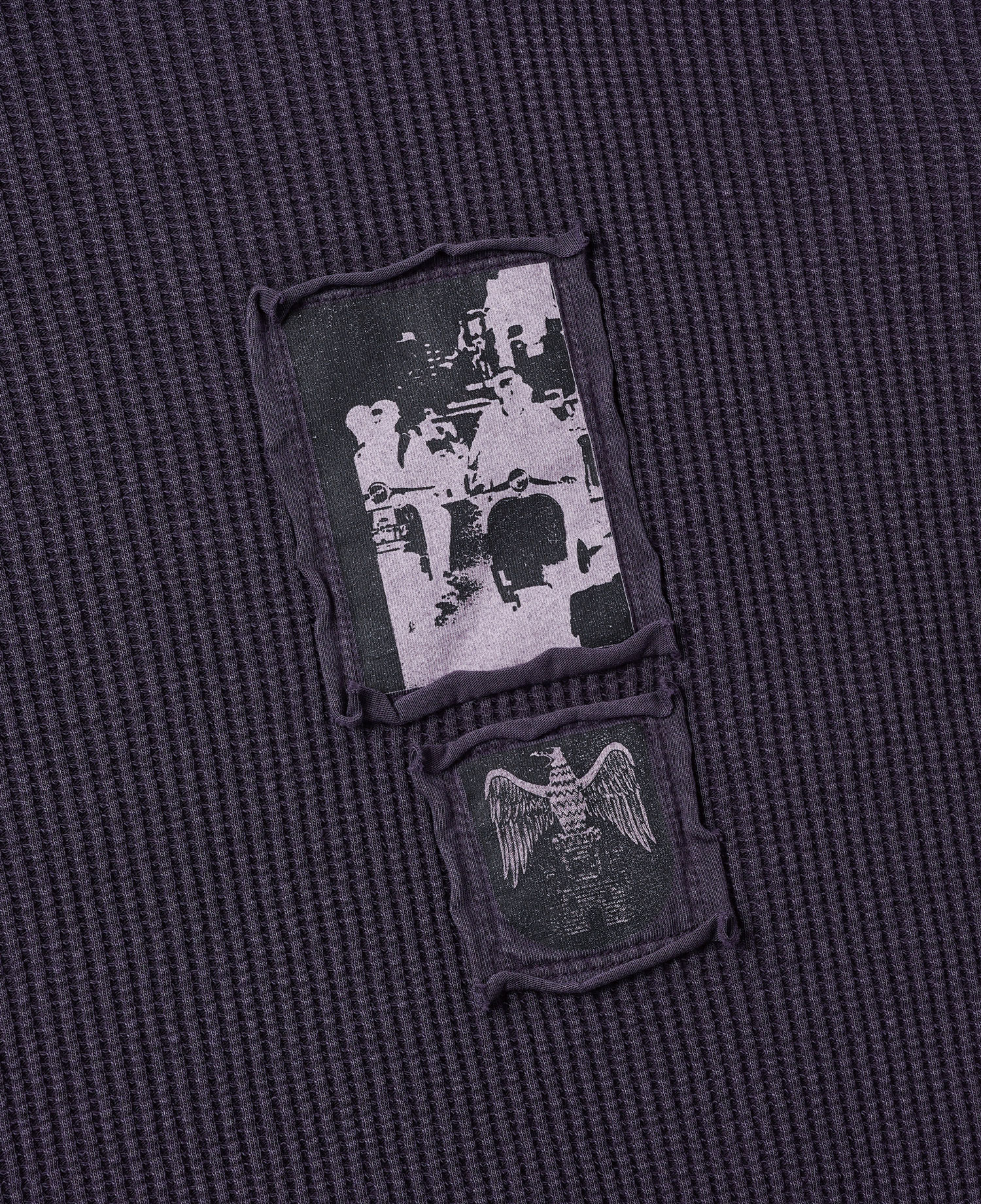INSANE GRAPHIC PATCH WAFFLE LONG SLV_PURPLE