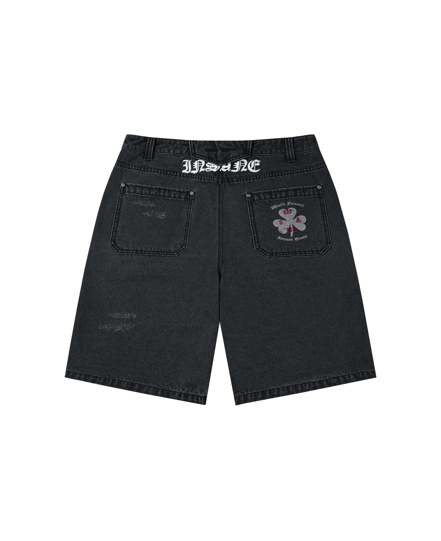 INSANE DENIM HALF PANTS_BLACK