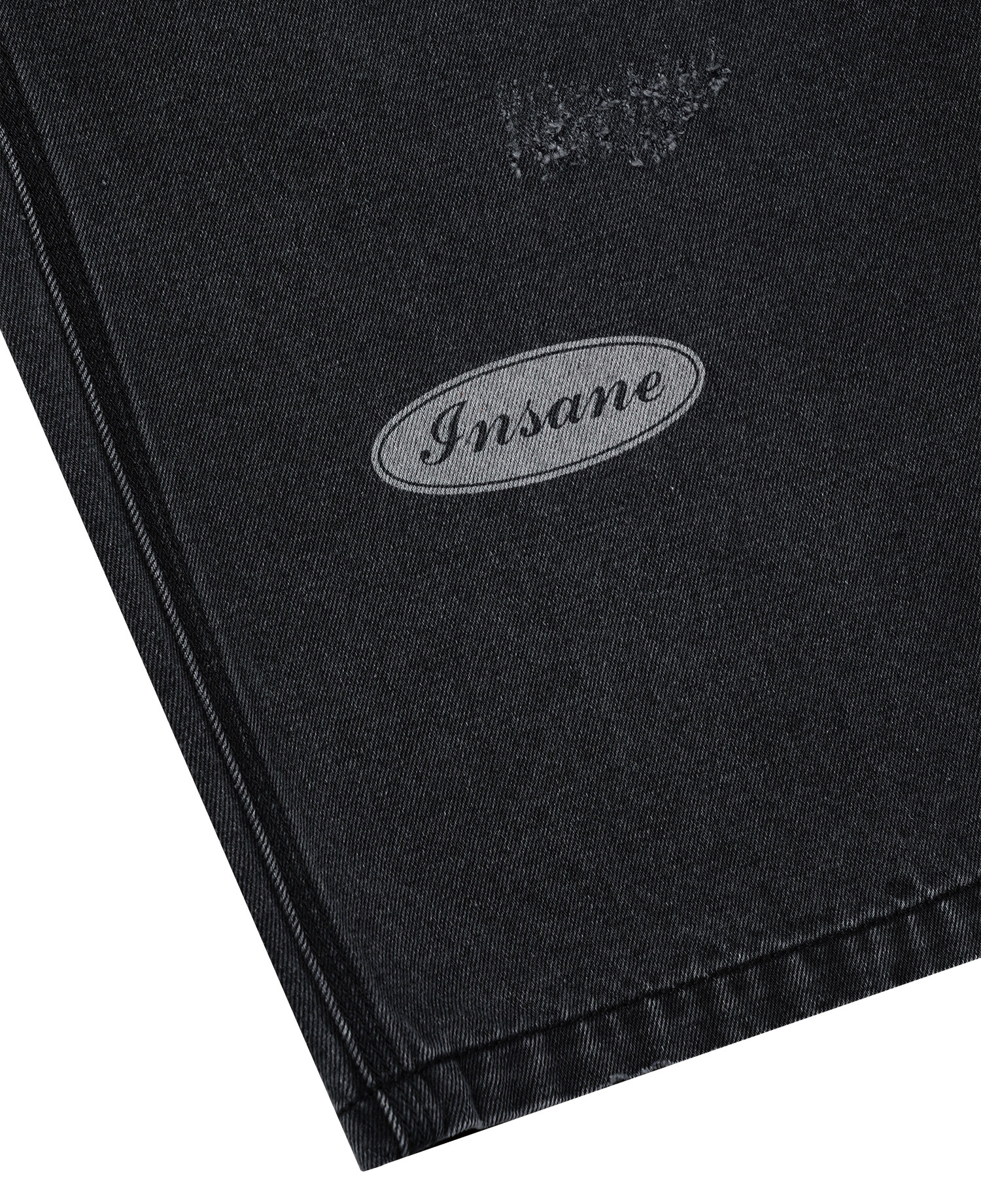 INSANE DENIM HALF PANTS_BLACK