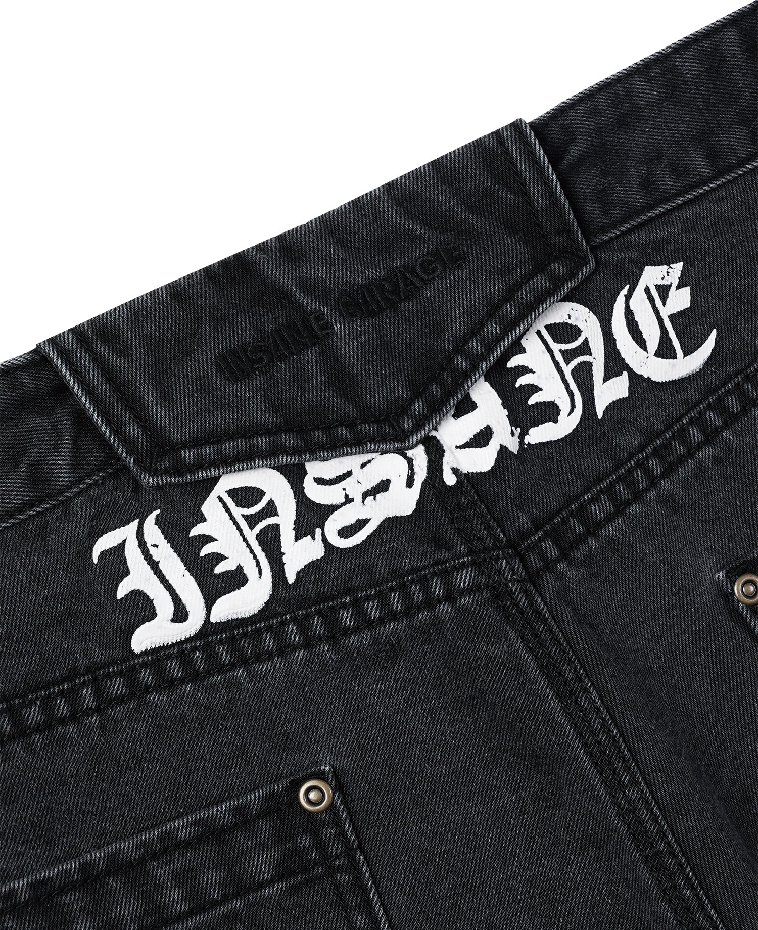 INSANE DENIM HALF PANTS_BLACK