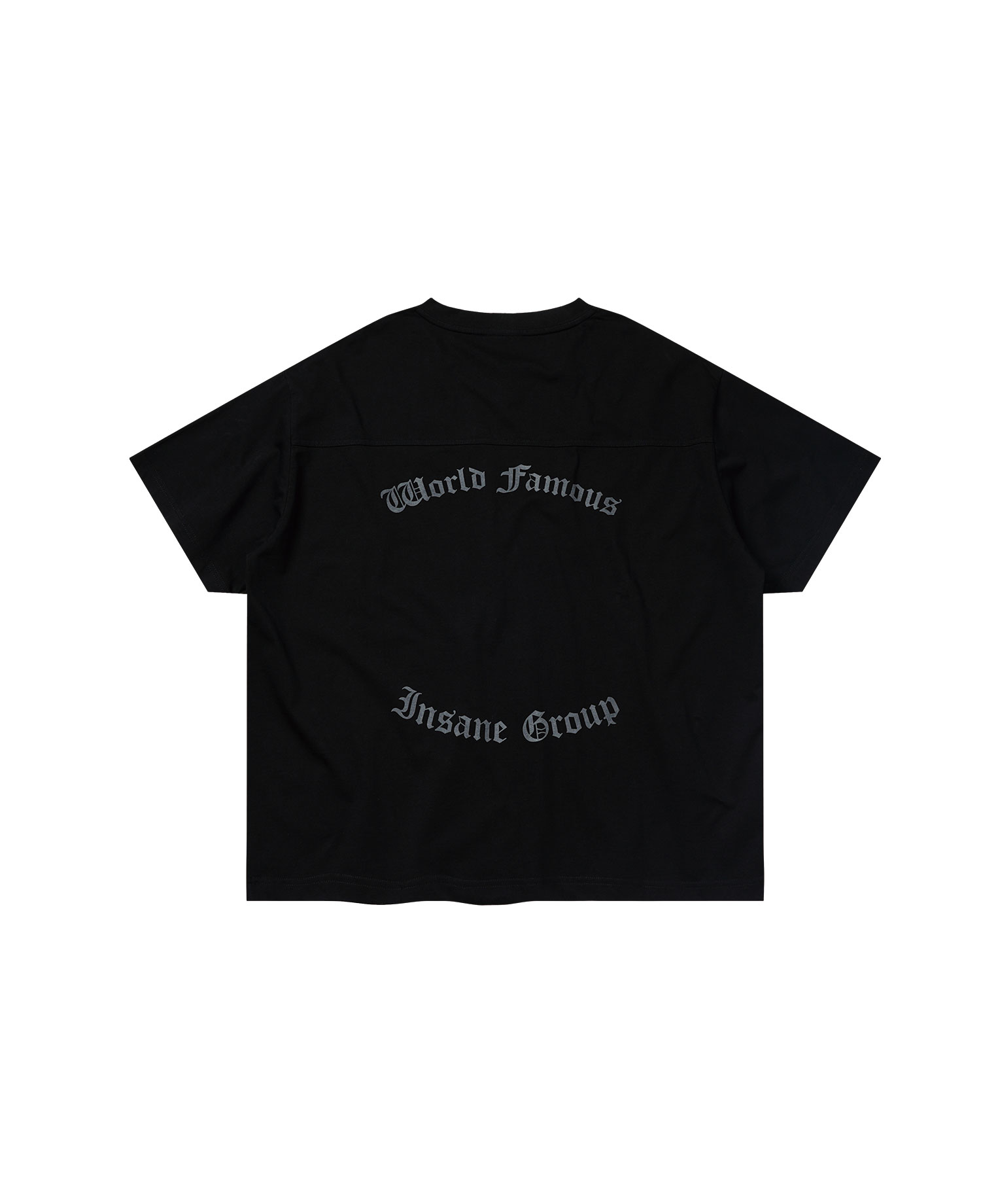 INSANE GRAPHIC V-NECK T-SHIRT_BLACK