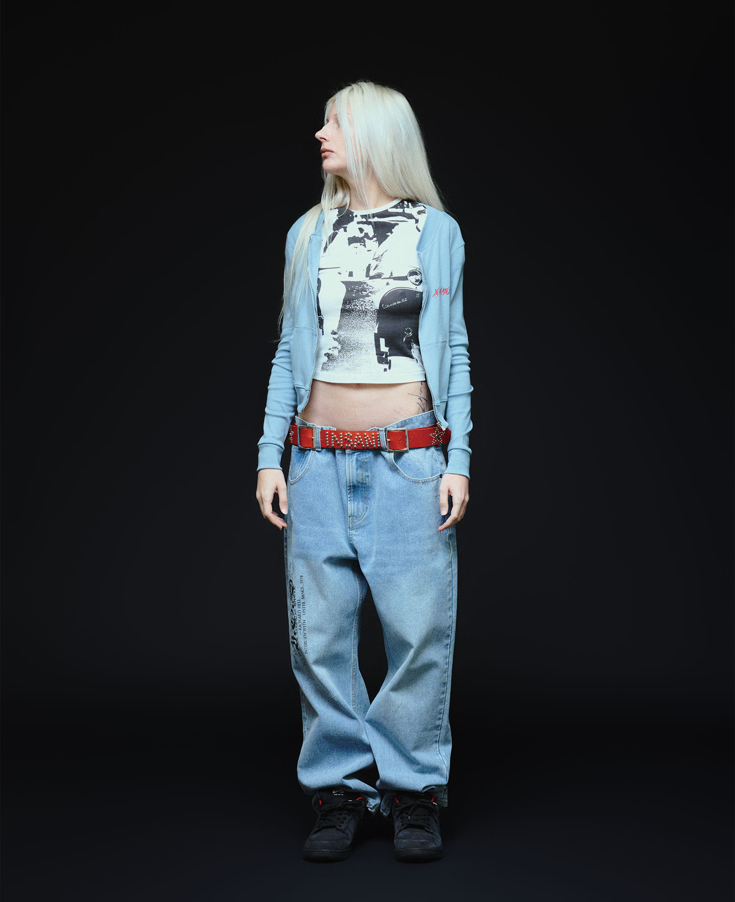 INSANE WOMEN LOGO ZIP-UP JERSEY_LIGHT BLUE