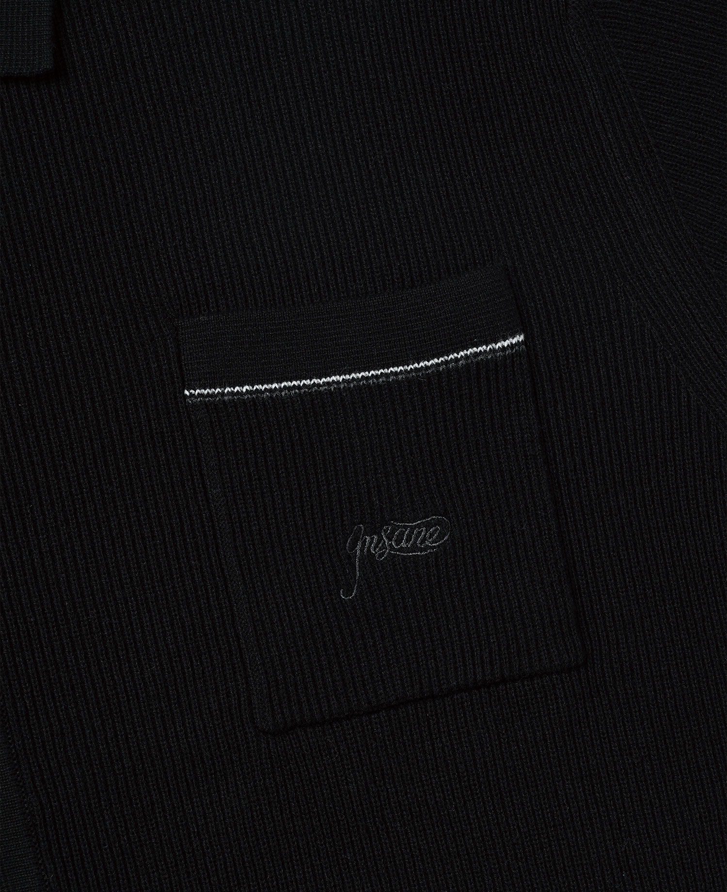 INSANE COLLAR CARDIGAN SHORT SLEEVE BLACK