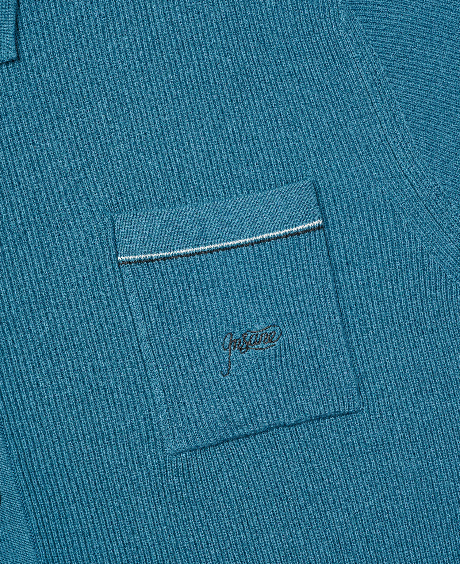 INSANE COLLAR CARDIGAN SHORT SLEEVE TEAL