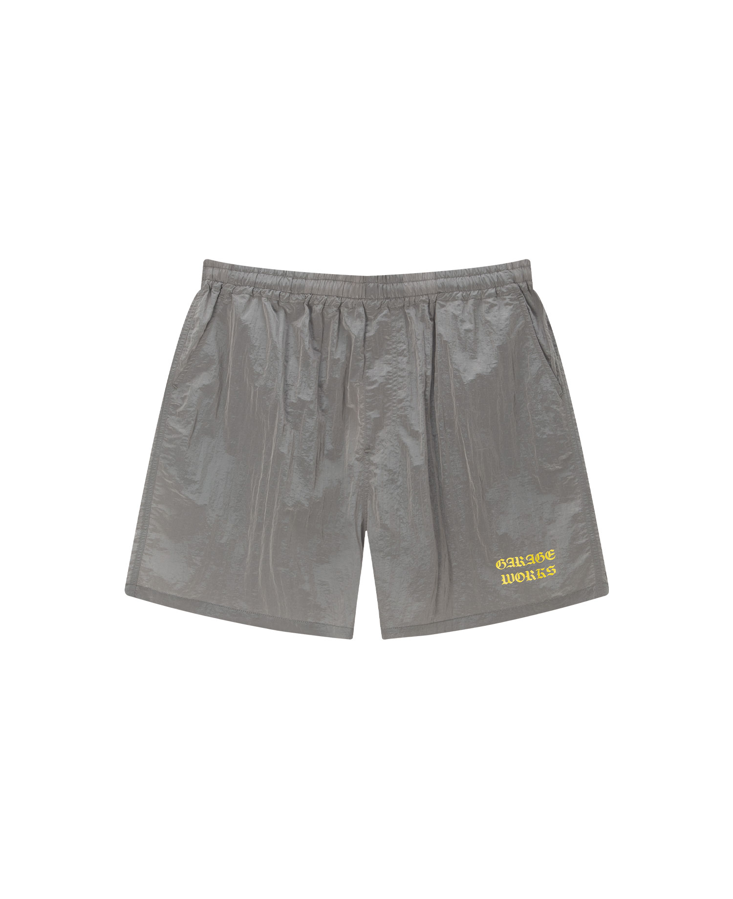 INSANE BASIC GRAPHIC NYLON SHORTS_GRAY