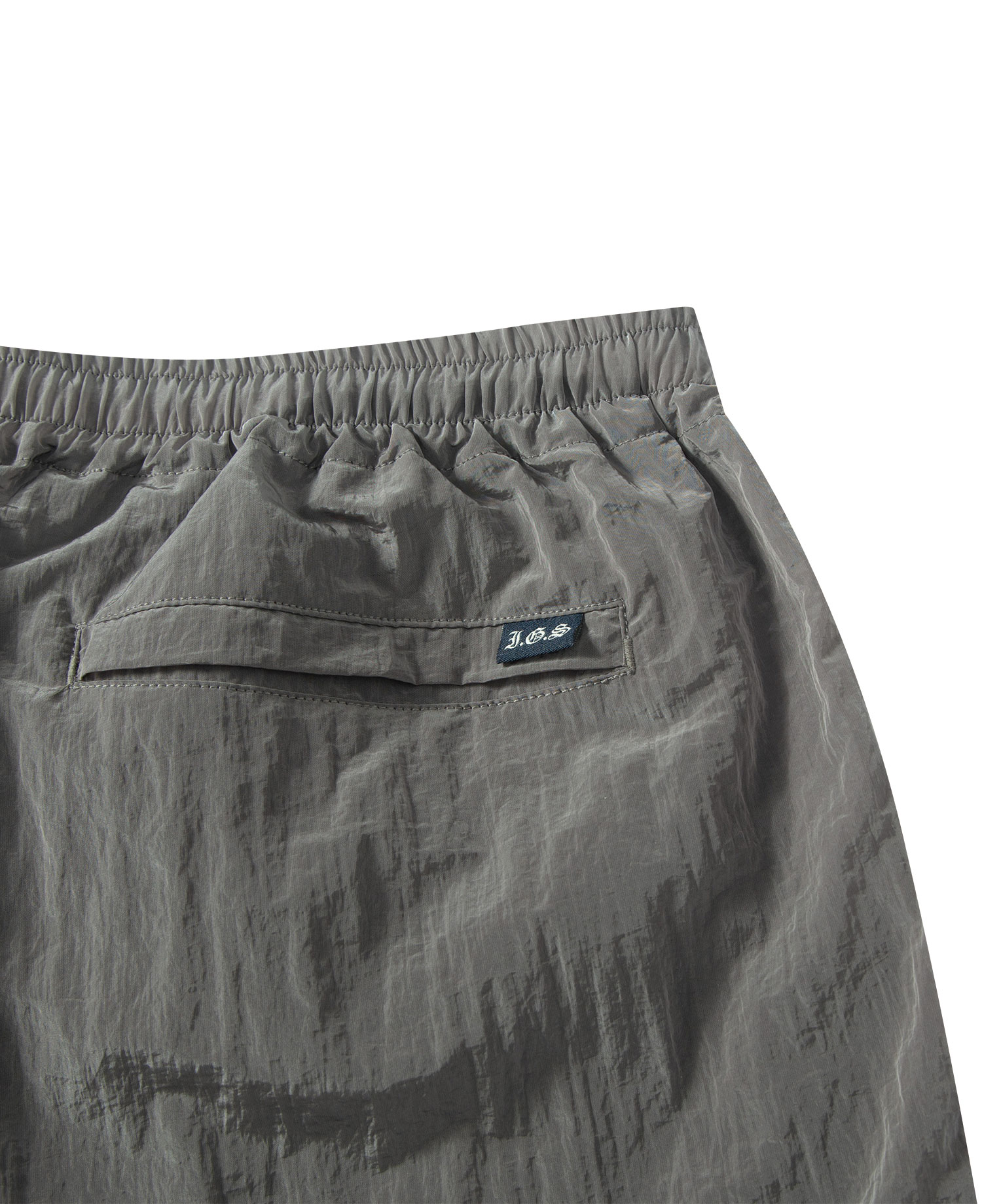 INSANE BASIC GRAPHIC NYLON SHORTS_GRAY