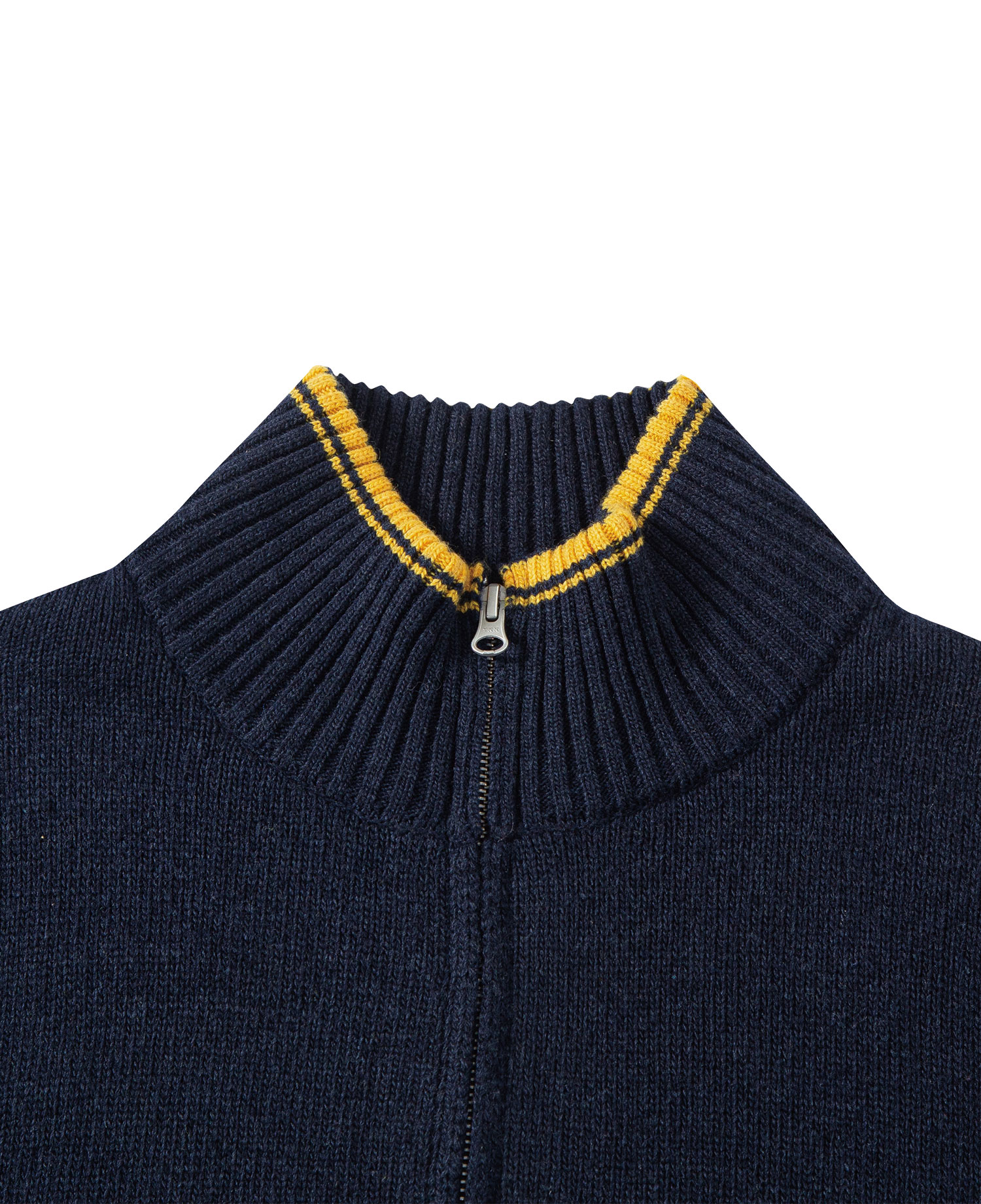 INSANE BASIC FULL ZIP-UP KNIT_NAVY