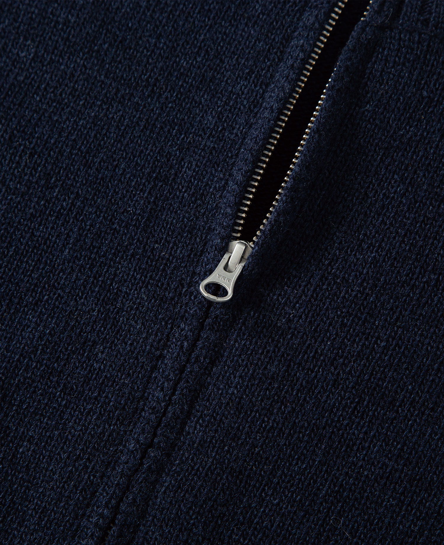 INSANE BASIC FULL ZIP-UP KNIT_NAVY