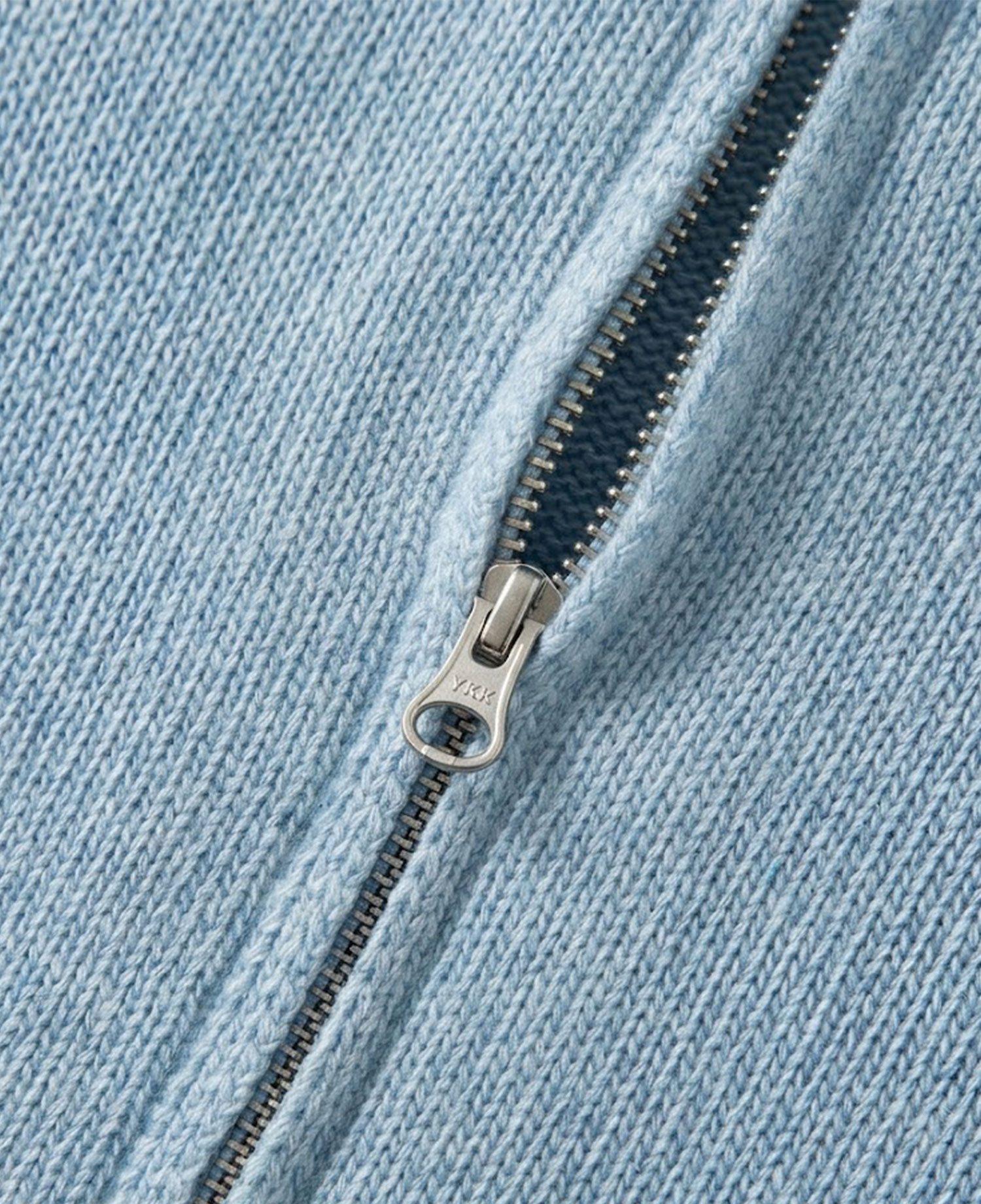 INSANE BASIC FULL ZIP-UP KNIT_LIGHT BLUE
