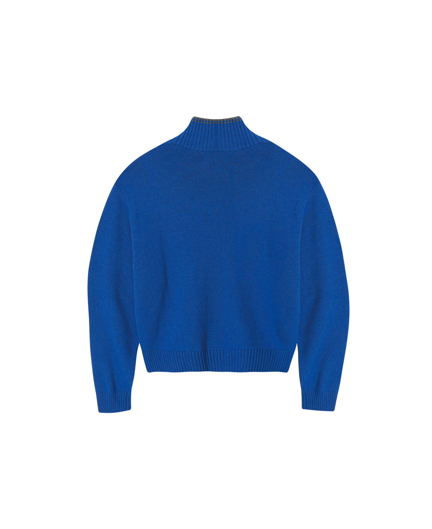 INSANE BASIC FULL ZIP-UP KNIT_BLUE