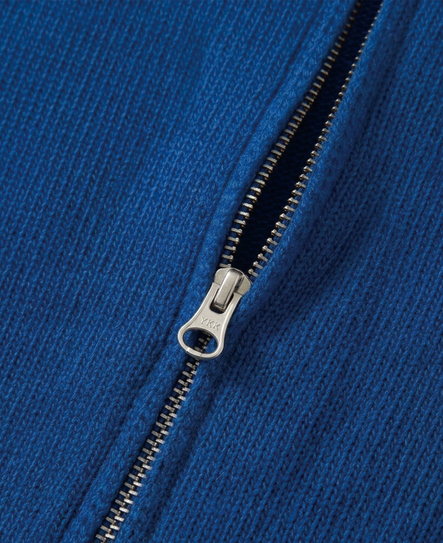 INSANE BASIC FULL ZIP-UP KNIT_BLUE