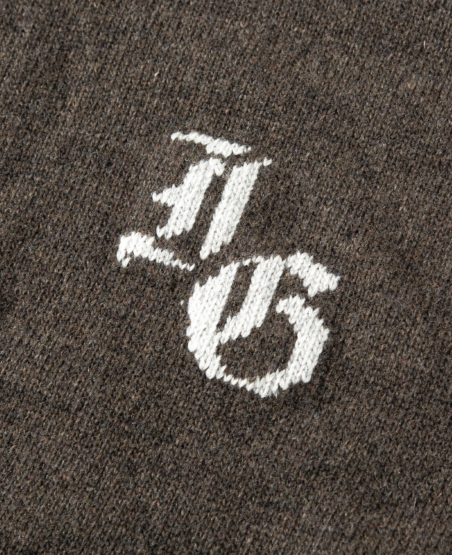 INSANE BASIC FULL ZIP-UP KNIT_KHAKI