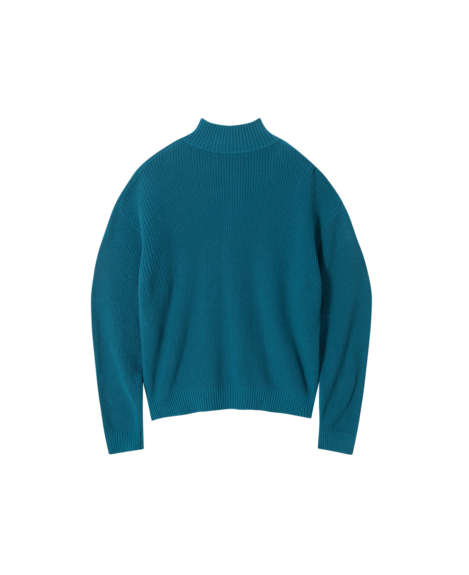 INSANE BASIC HALF ZIP-UP KNIT_TEAL