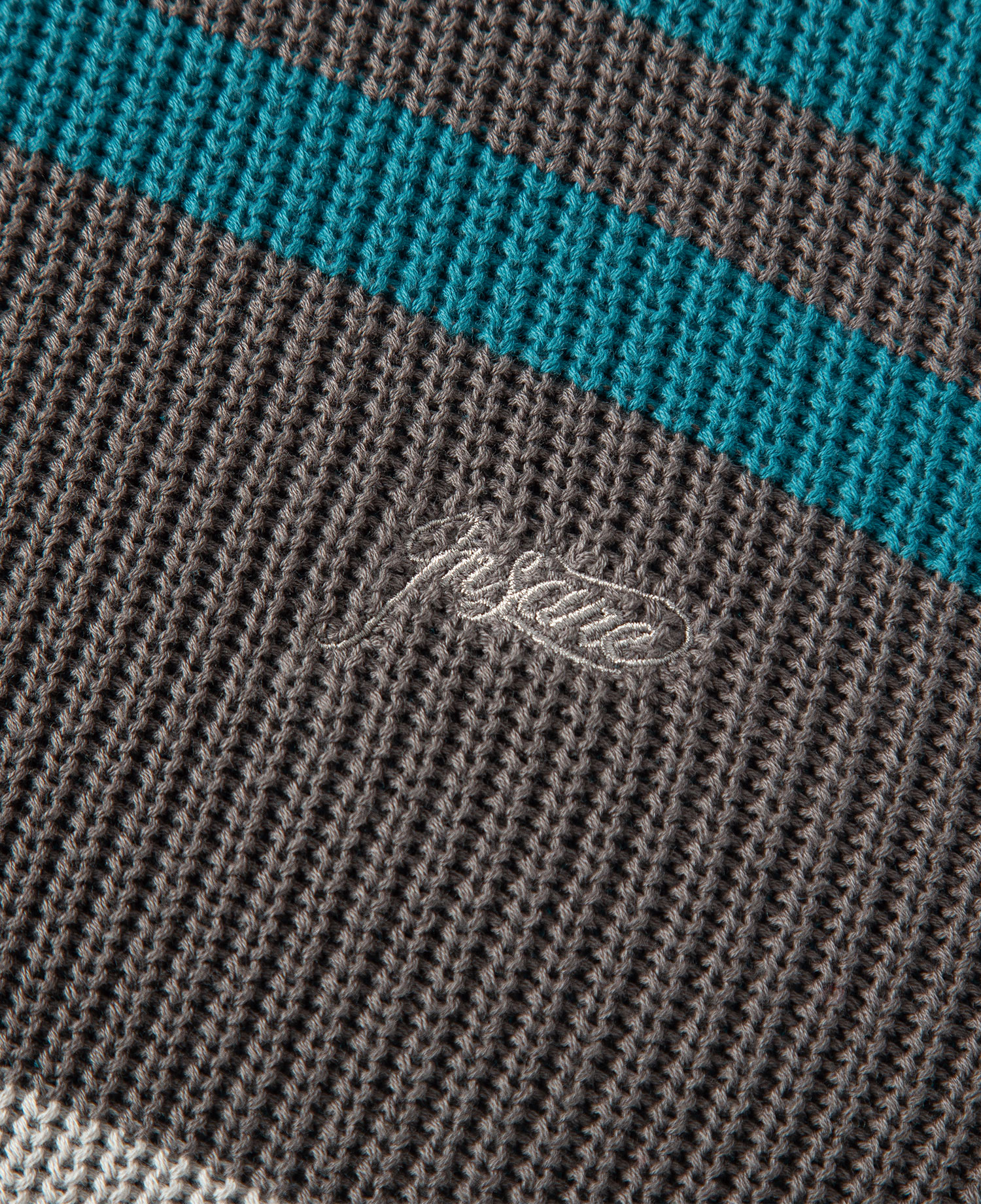 INSANE BASIC HALF ZIP-UP KNIT_TEAL
