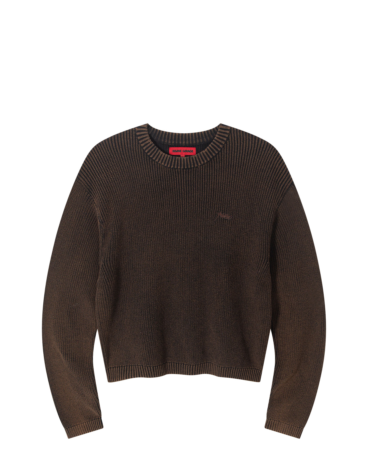 INSANE BASIC ROUND NECK KNIT_BROWN