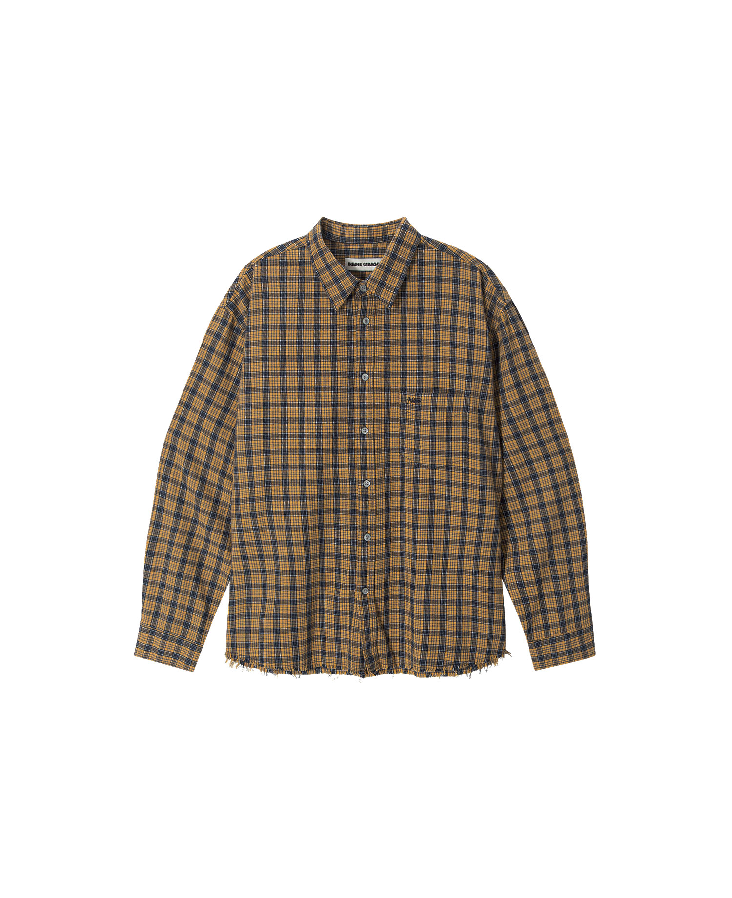 INSANE WASHED CHECK SHIRT_YELLOW