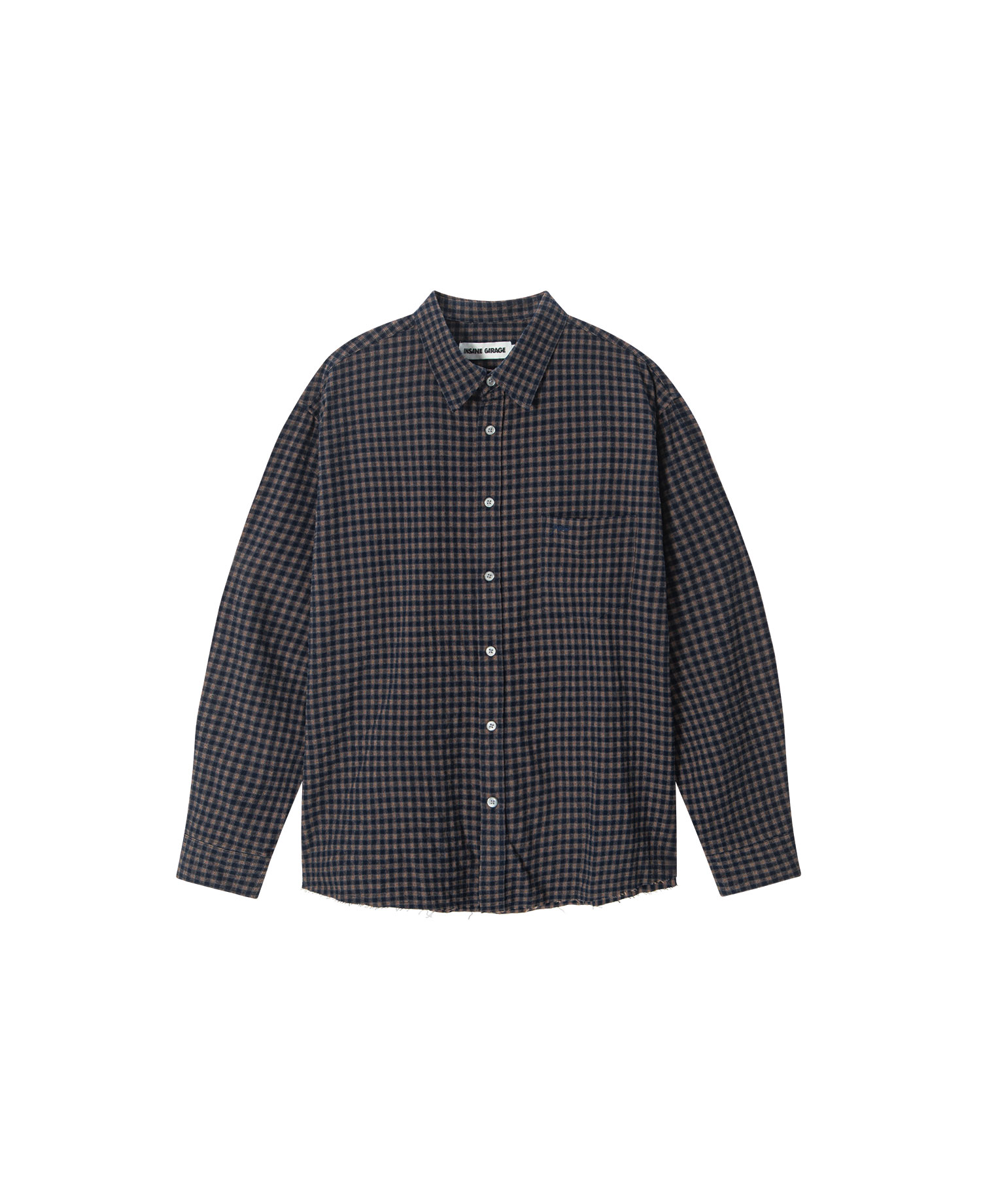 INSANE WASHED CHECK SHIRT_NAVY