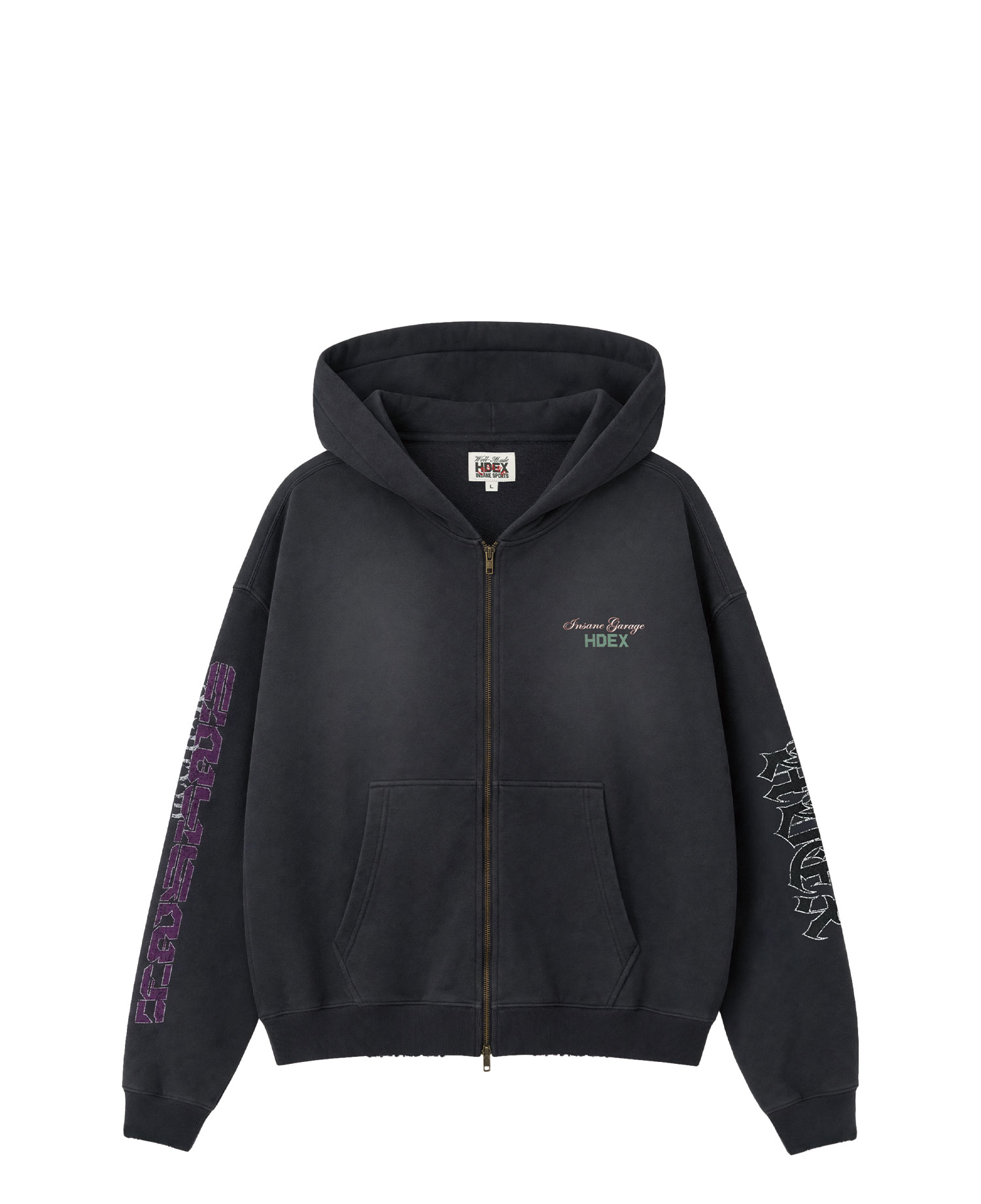 [HDEX X IG] MOOD MIX HOOD ZIP UP_CHARCOAL