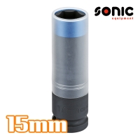소닉 1/2인치 휠너트소켓(크롬) 15mm 3310715 플라스틱커버