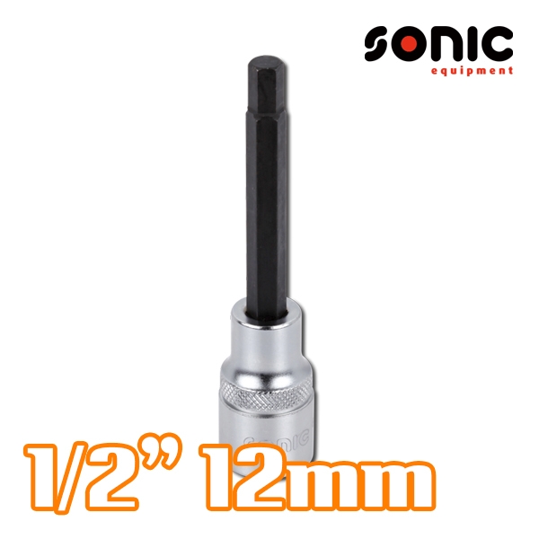 소닉 1/2인치 헤드소켓 12mm 100mmL 83410012 육각비트소켓 헥스소켓