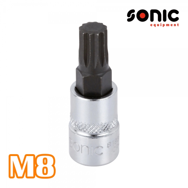 소닉 1/4인치 12각 톡스비트소켓 M8 8183708 Spline Bit socket