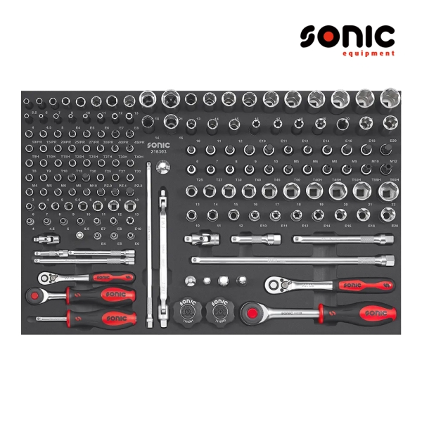 소닉 폼 시스템 1/4인치&3/8인치 소켓세트 163pcs SFS-M 216303 S8/S9/MSS+/NEXT MSS 호환